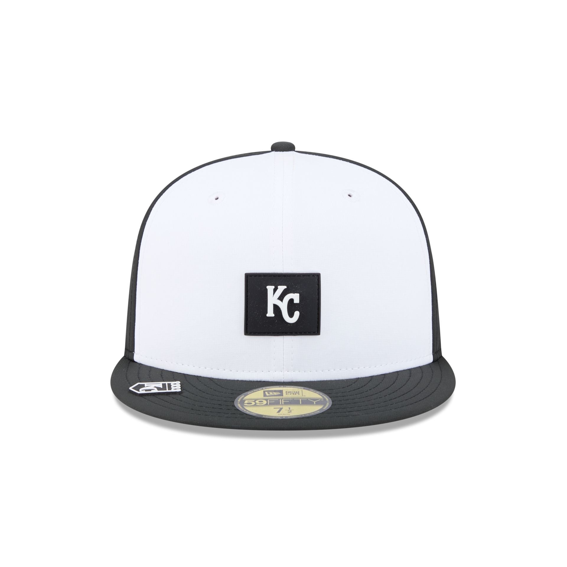 Alternative view of Kansas City Royals 2026 Clubhouse Black & White 59Fifty Fitted Hat