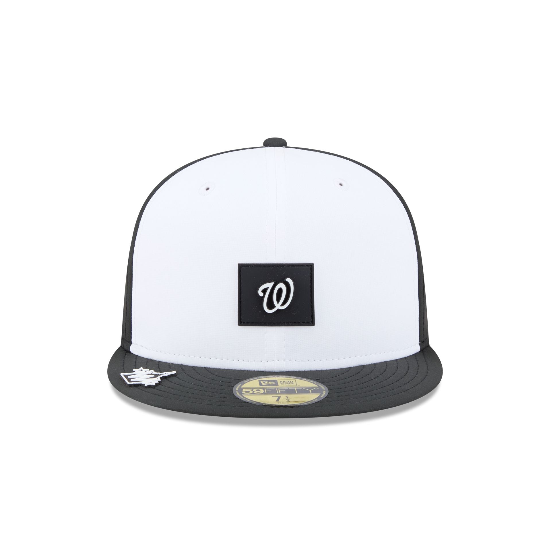 Alternative view of Washington Nationals 2026 Clubhouse Black & White 59Fifty Fitted Hat