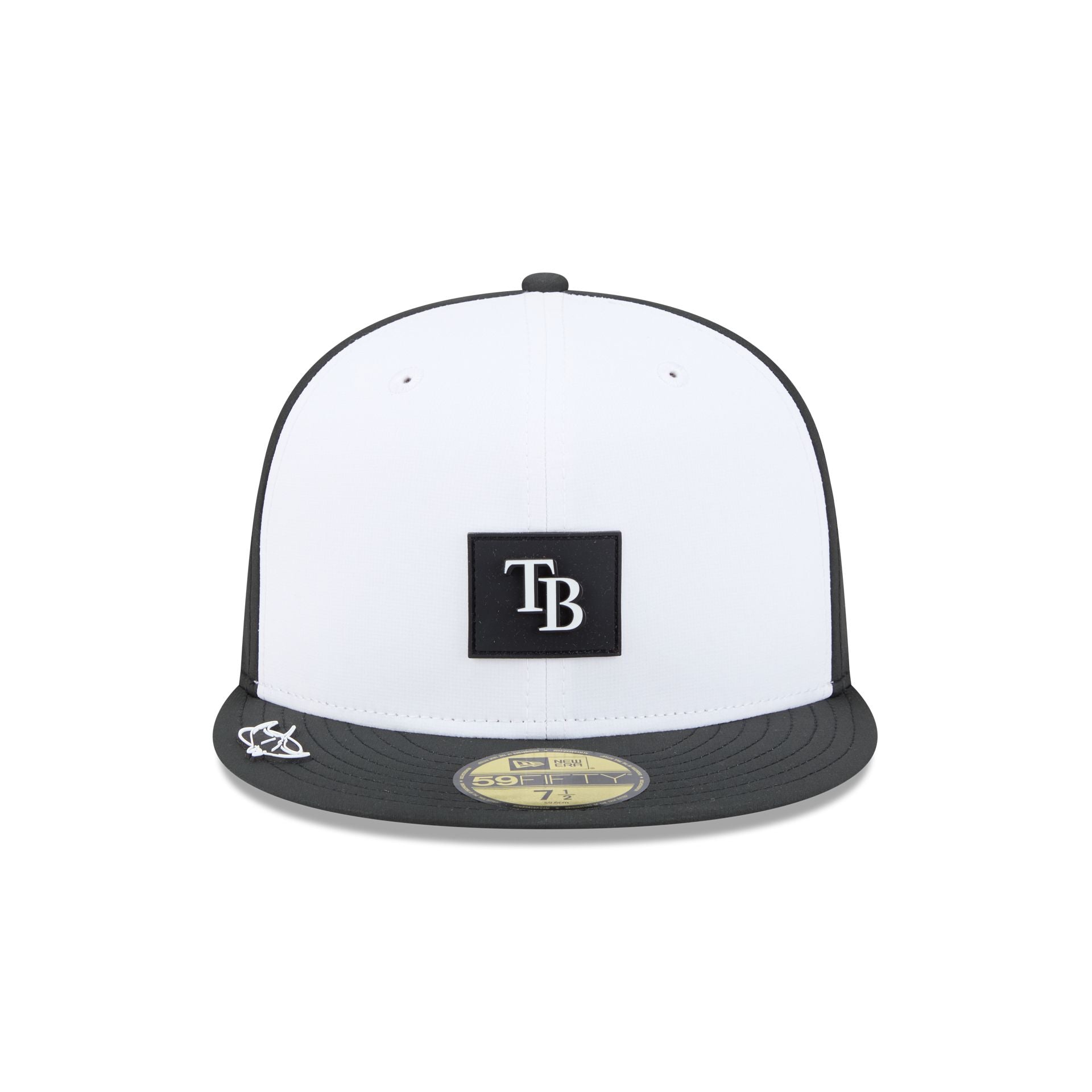 Alternative view of Tampa Bay Rays 2026 Clubhouse Black & White 59Fifty Fitted Hat