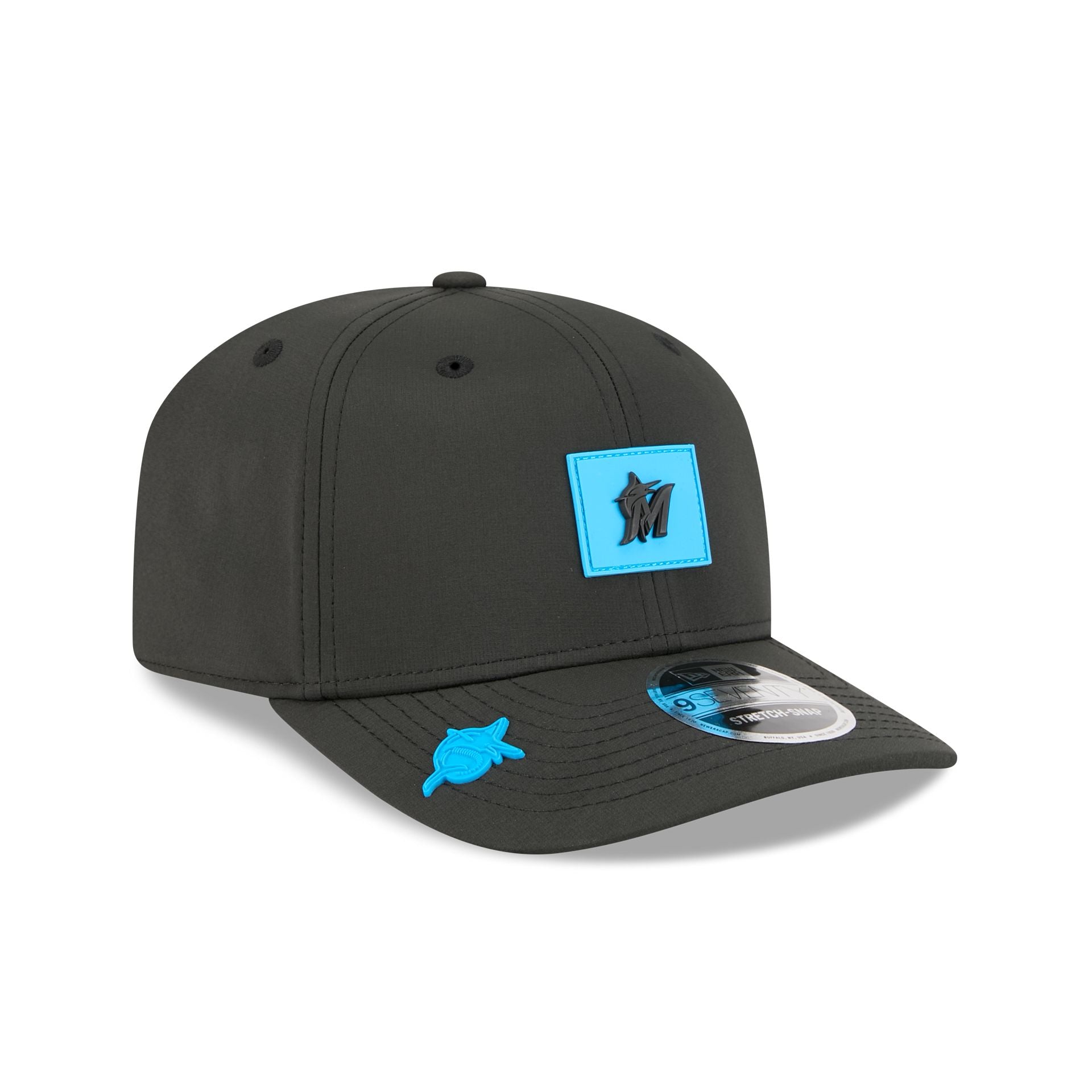 Miami Marlins 2026 Clubhouse 9Seventy Stretch-Snap Hat