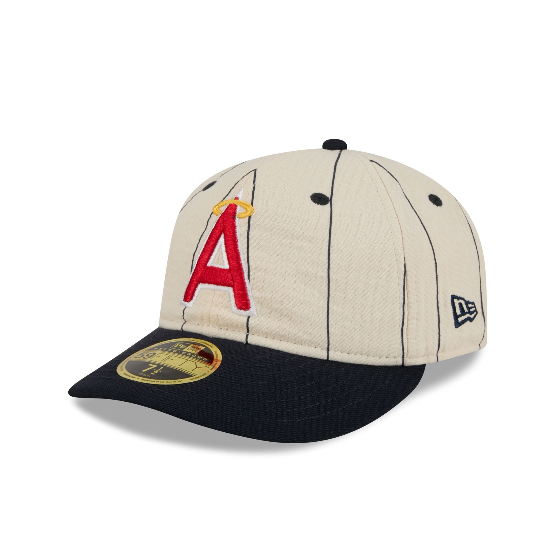 Los Angeles Angels Linen Pinstripe Retro Crown 59Fifty Fitted Hat