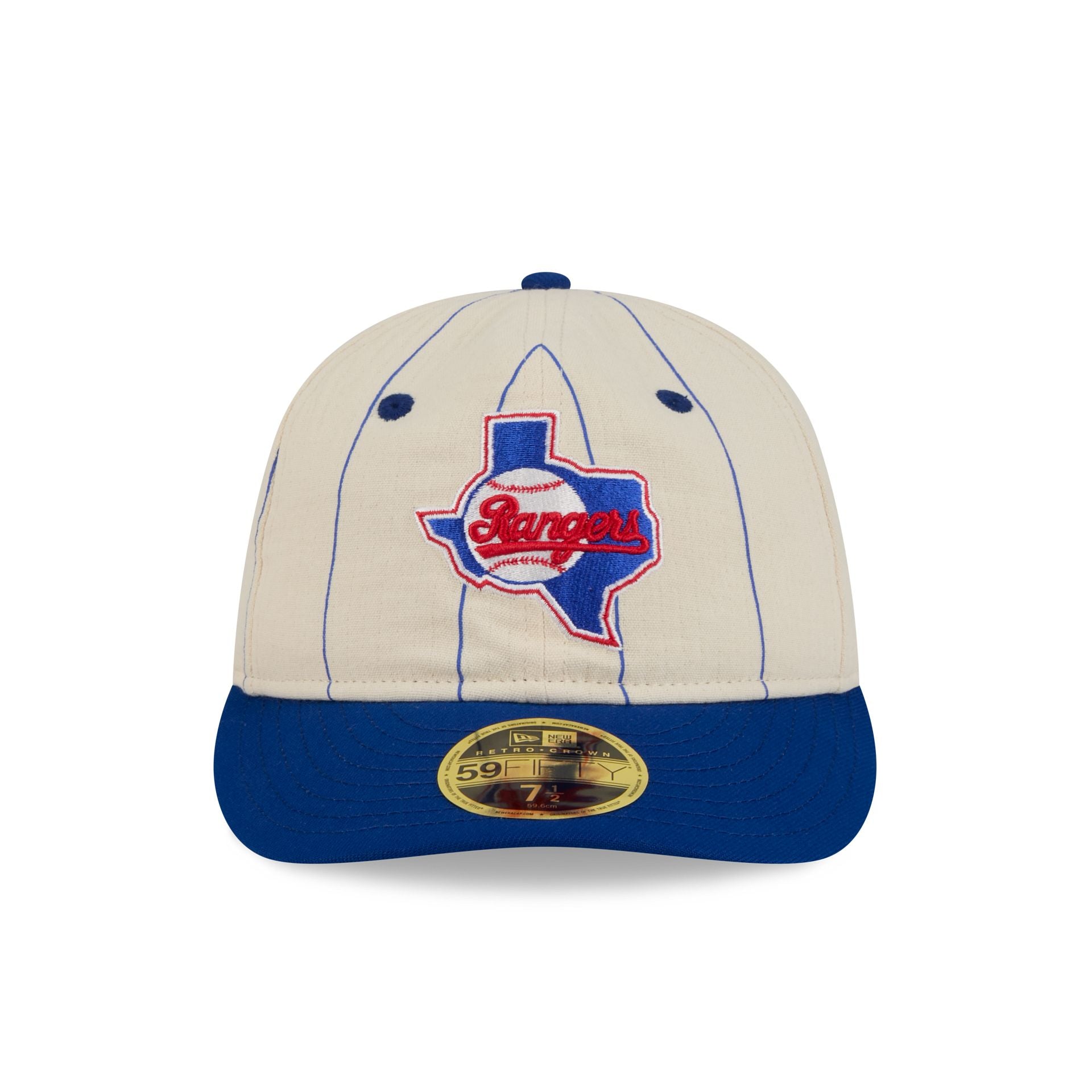 Alternative view of Texas Rangers Linen Pinstripe Retro Crown 59Fifty Fitted Hat