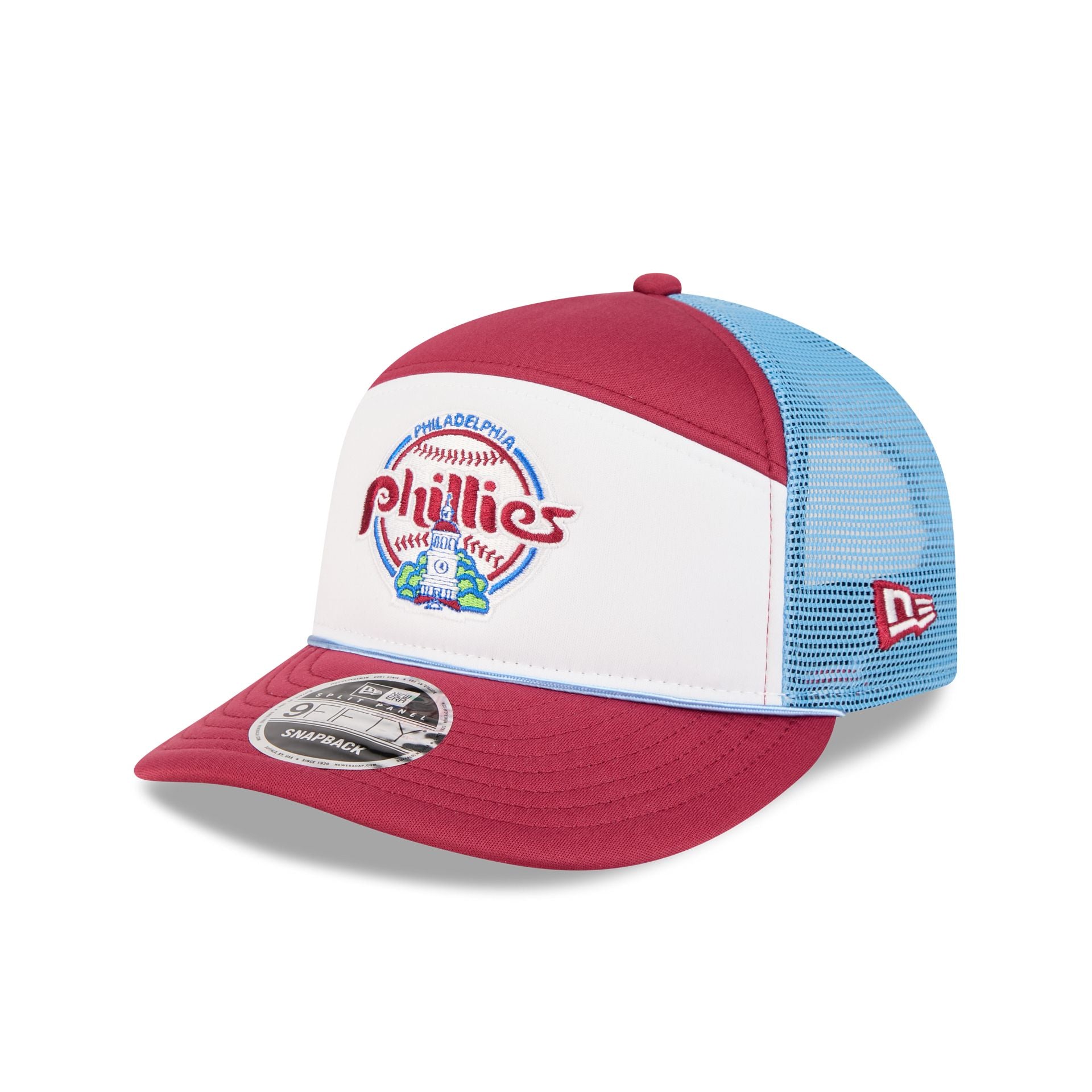 Philadelphia Phillies Blocked Split Panel 9Fifty Trucker Hat