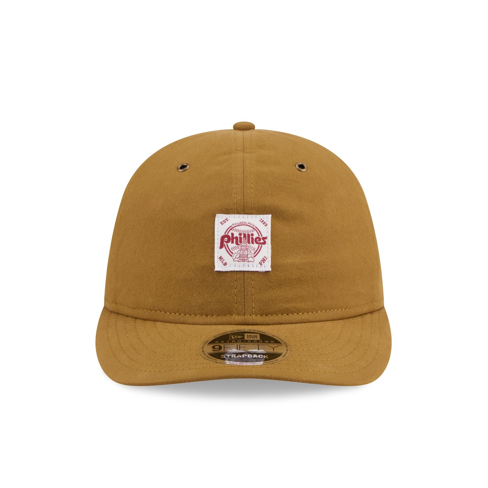 Alternative view of Philadelphia Phillies Brushed Brown Nylon Retro Crown 9Fifty Adjustable Hat