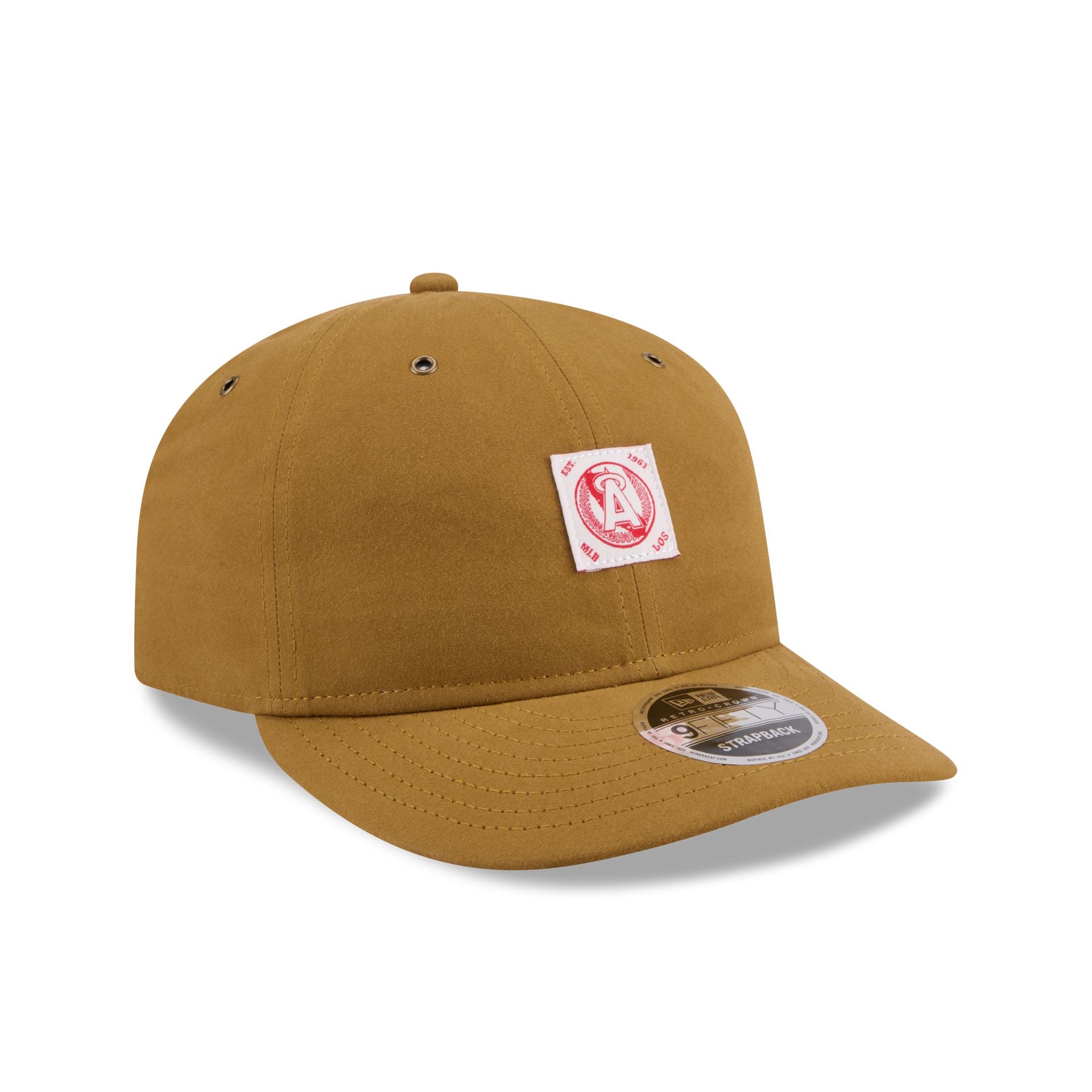 Los Angeles Angels Brushed Brown Nylon Retro Crown 9Fifty Adjustable Hat - Image 3