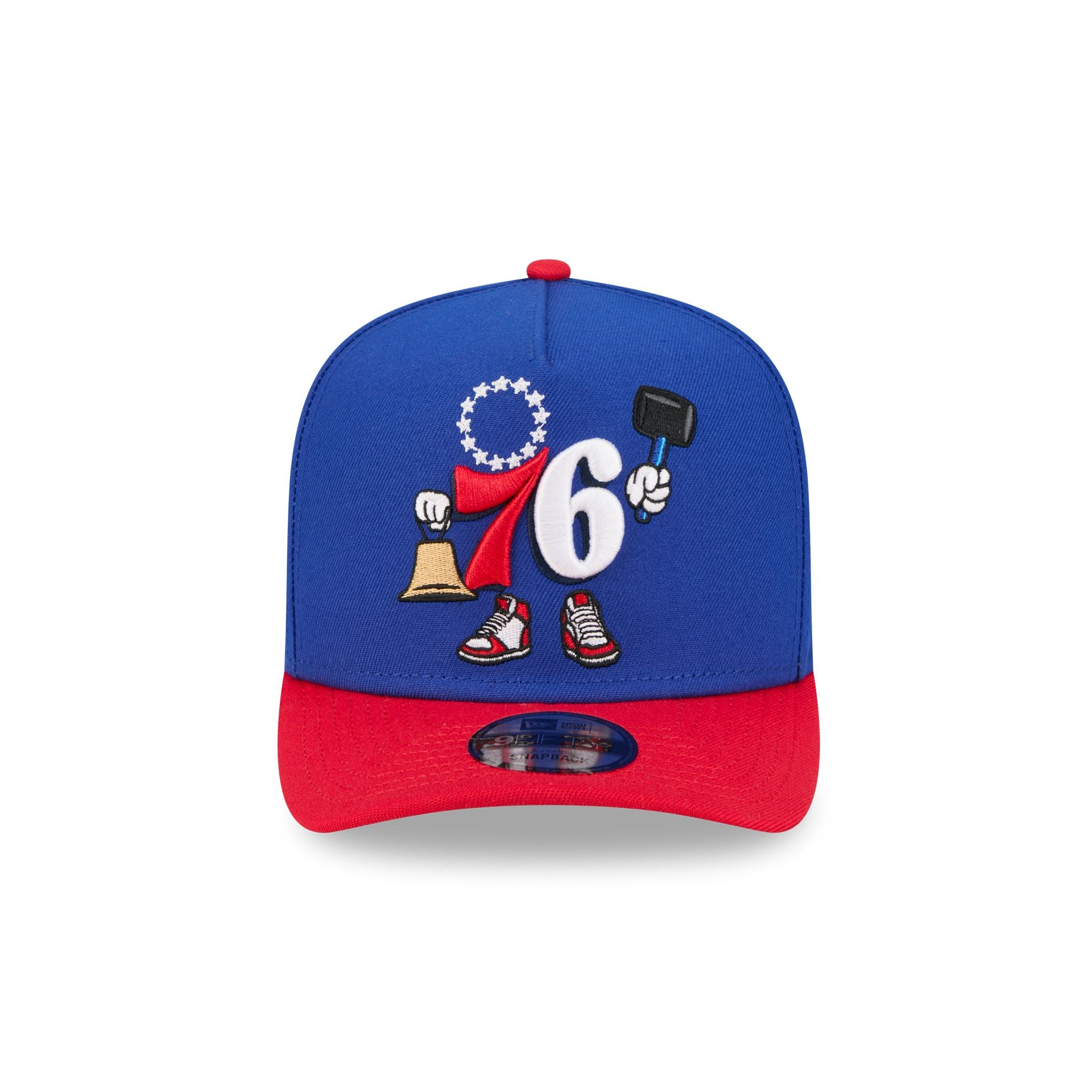 Alternative view of Philadelphia 76Ers Cartoon 9Fifty A-Frame Snapback Hat