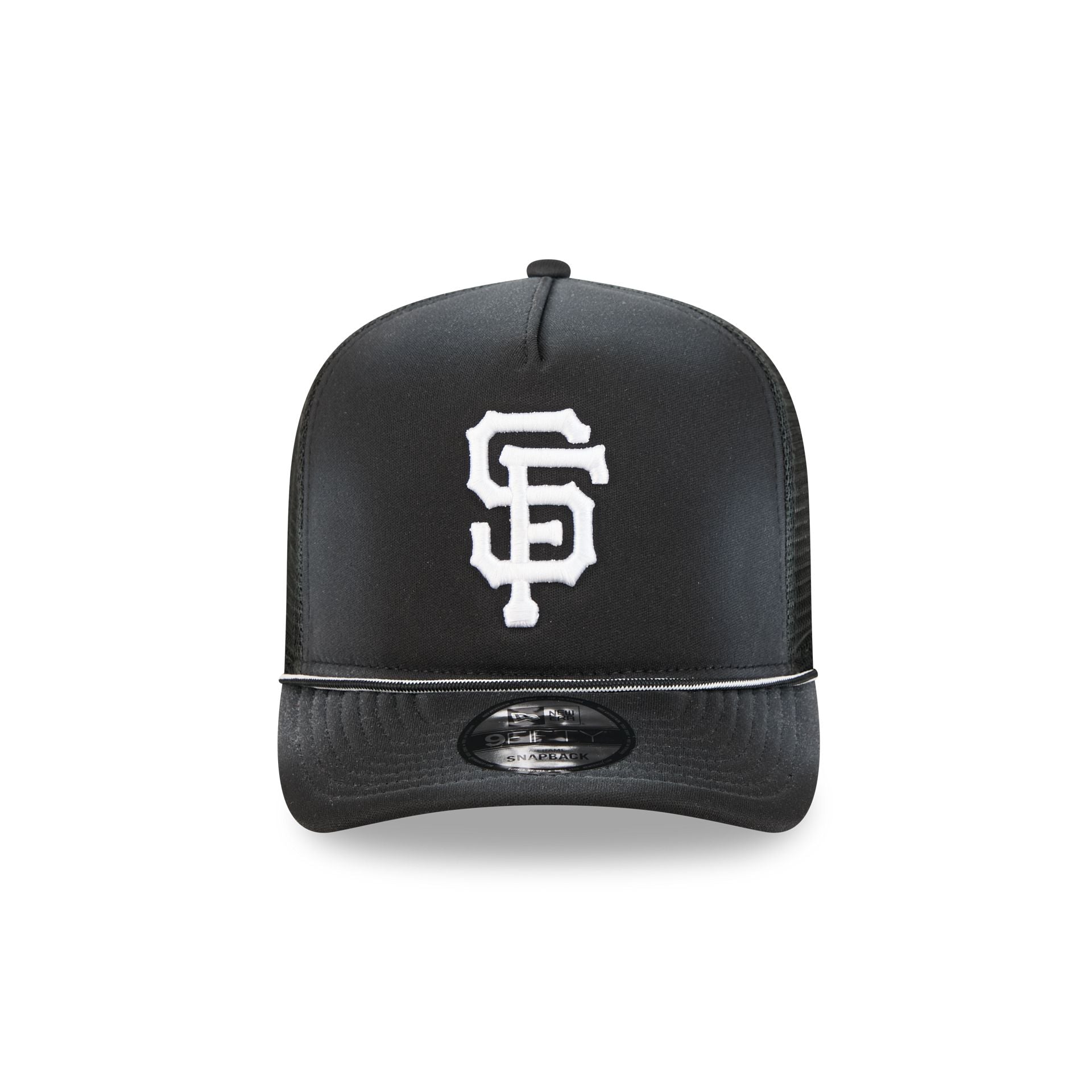Alternative view of San Francisco Giants Washed Black 9Fifty A-Frame Trucker Hat