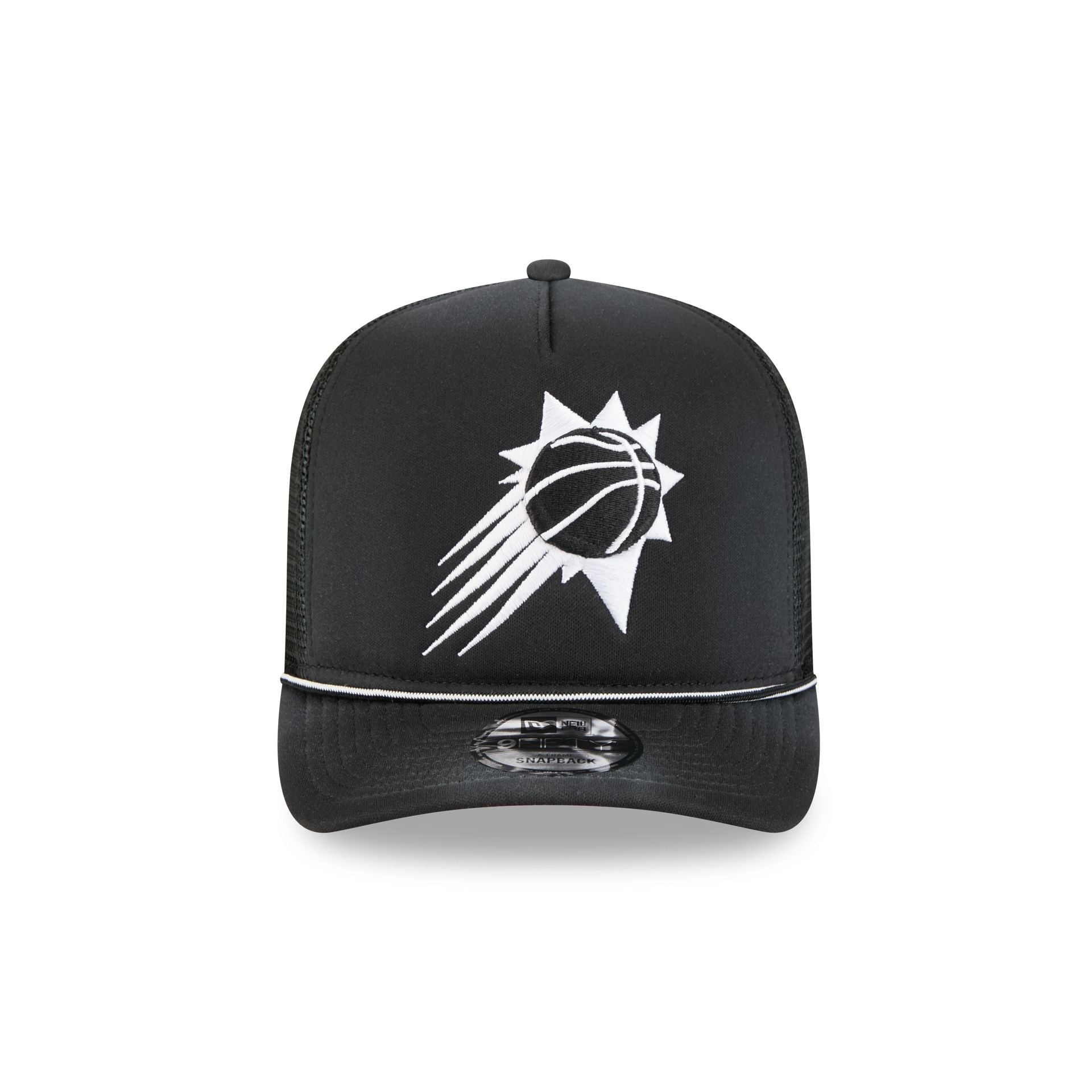 Alternative view of Phoenix Suns Washed Black 9Fifty A-Frame Trucker Hat