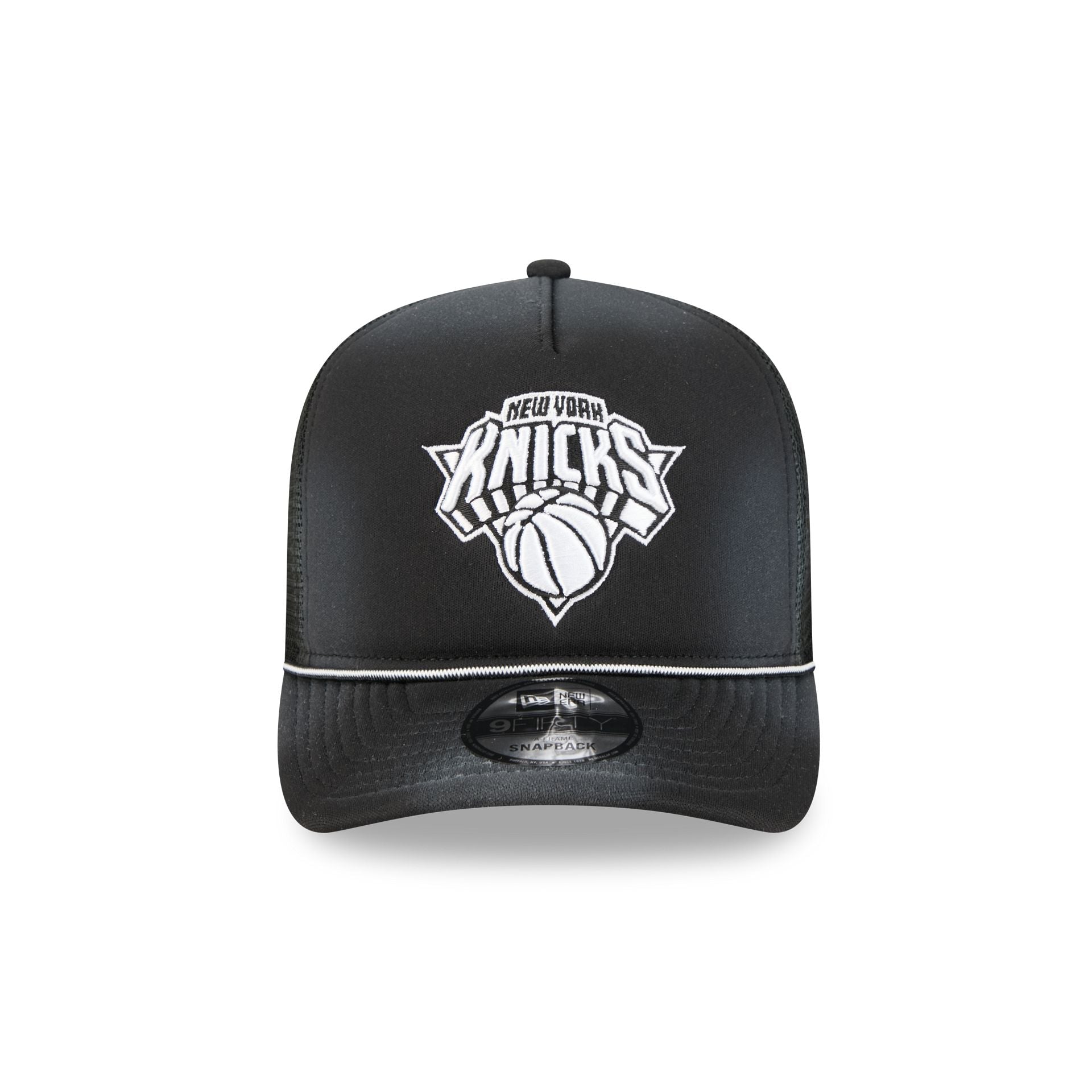 Alternative view of New York Knicks Washed Black 9Fifty A-Frame Trucker Hat