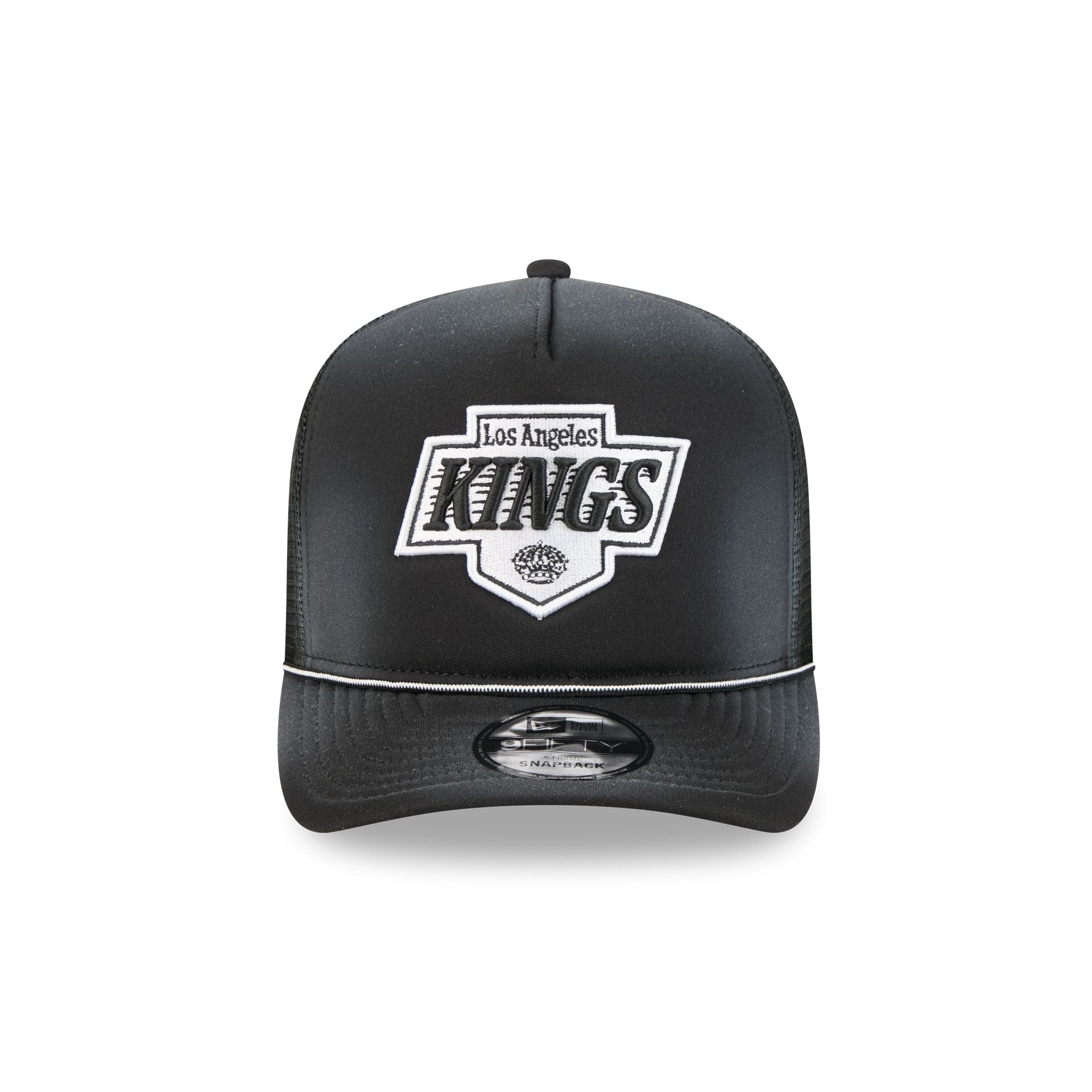 Alternative view of Los Angeles Kings Washed Black 9Fifty A-Frame Trucker Hat