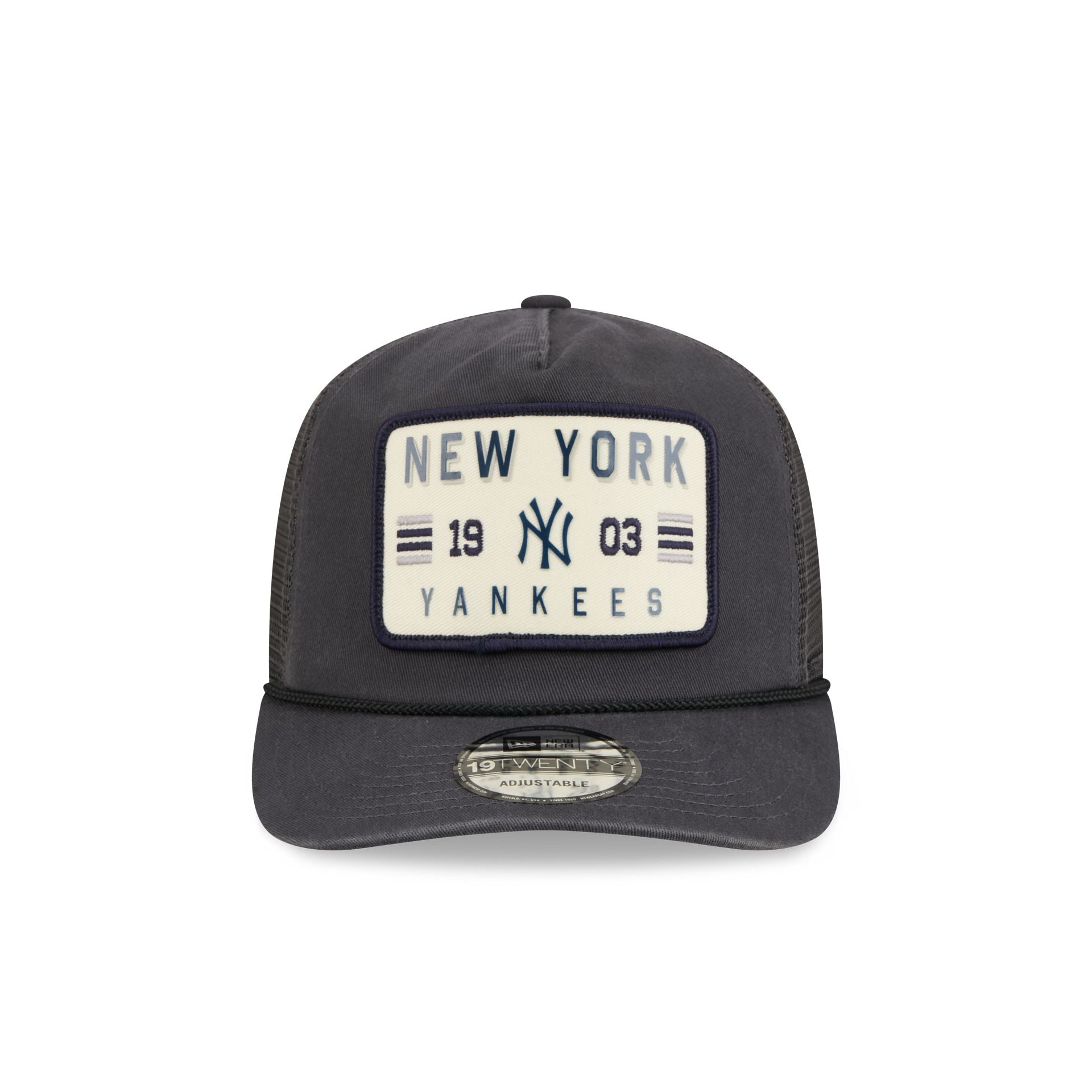 Alternative view of New York Yankees Washed Graphite 19Twenty Trucker Hat