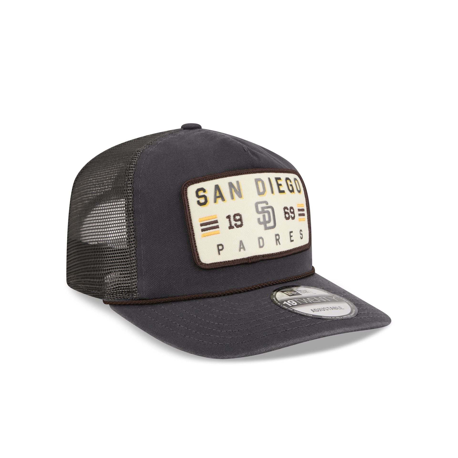 San Diego Padres Washed Graphite 19Twenty Trucker Hat - Image 3