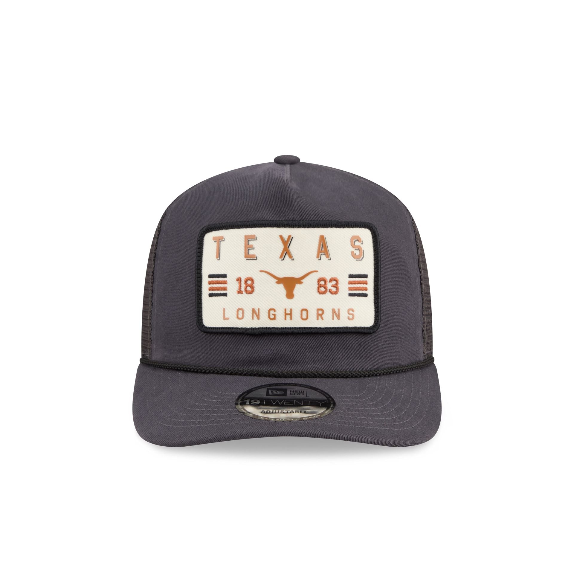 Alternative view of Texas Longhorns Washed Graphite 19Twenty Trucker Hat