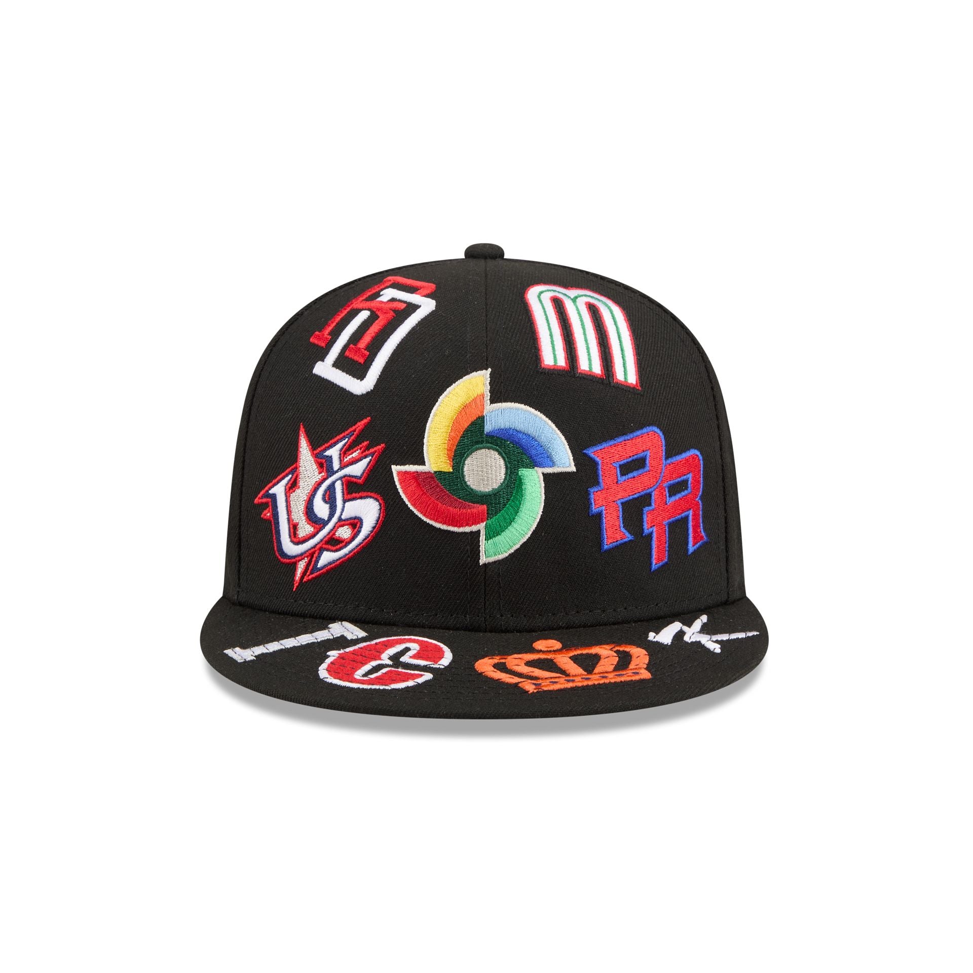 Alternative view of World Baseball Classic All Over Logo Black 59Fifty Fitted Hat