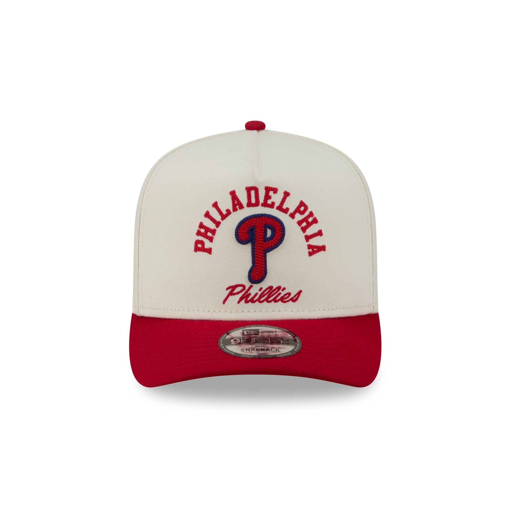 Alternative view of Philadelphia Phillies Arched Chrome White 9Fifty A-Frame Snapback Hat