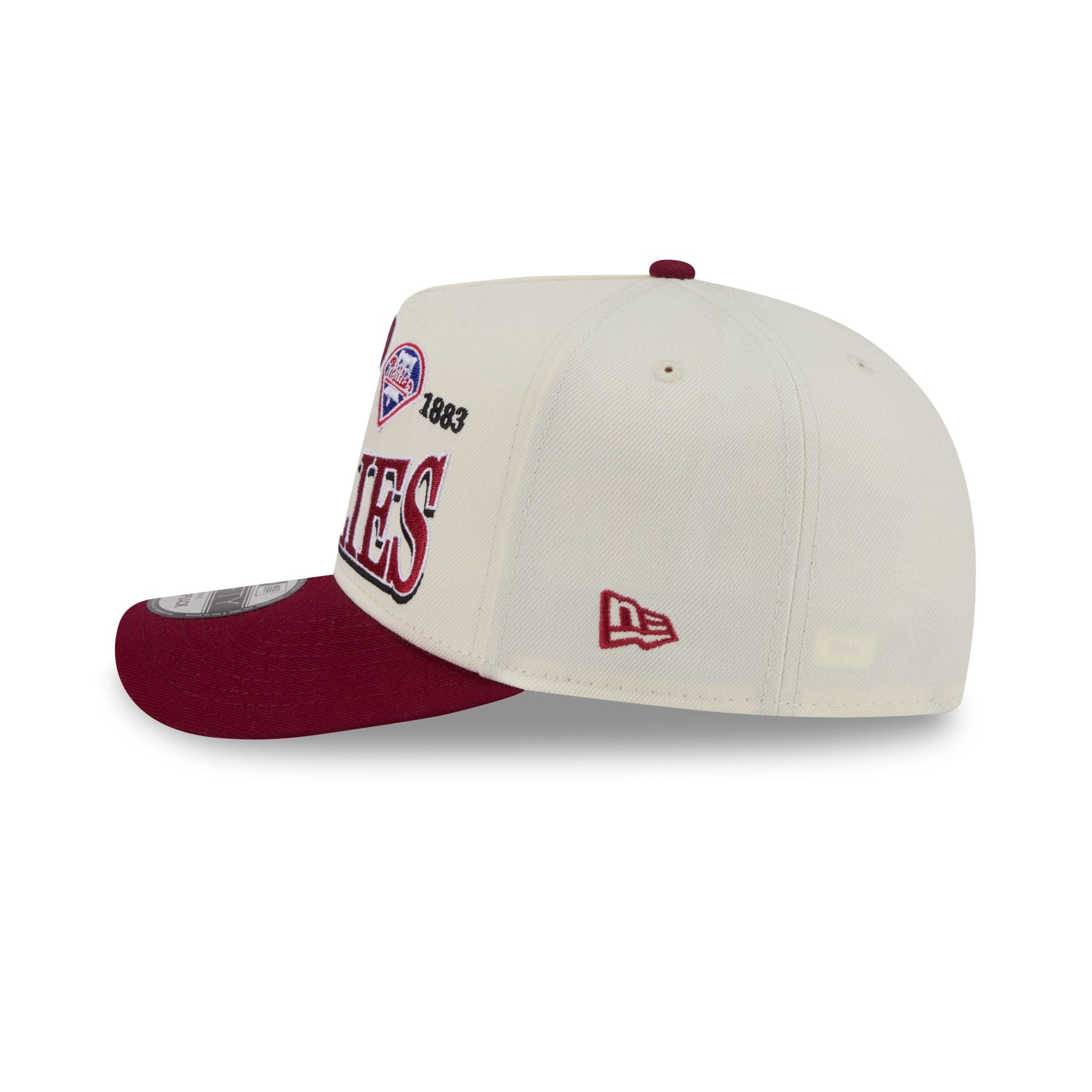 Philadelphia Phillies Three Hit Chrome White 9Fifty A-Frame Snapback Hat - Image 4