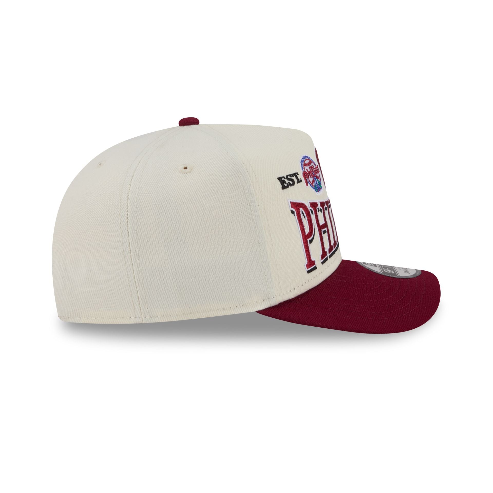 Philadelphia Phillies Three Hit Chrome White 9Fifty A-Frame Snapback Hat - Image 5
