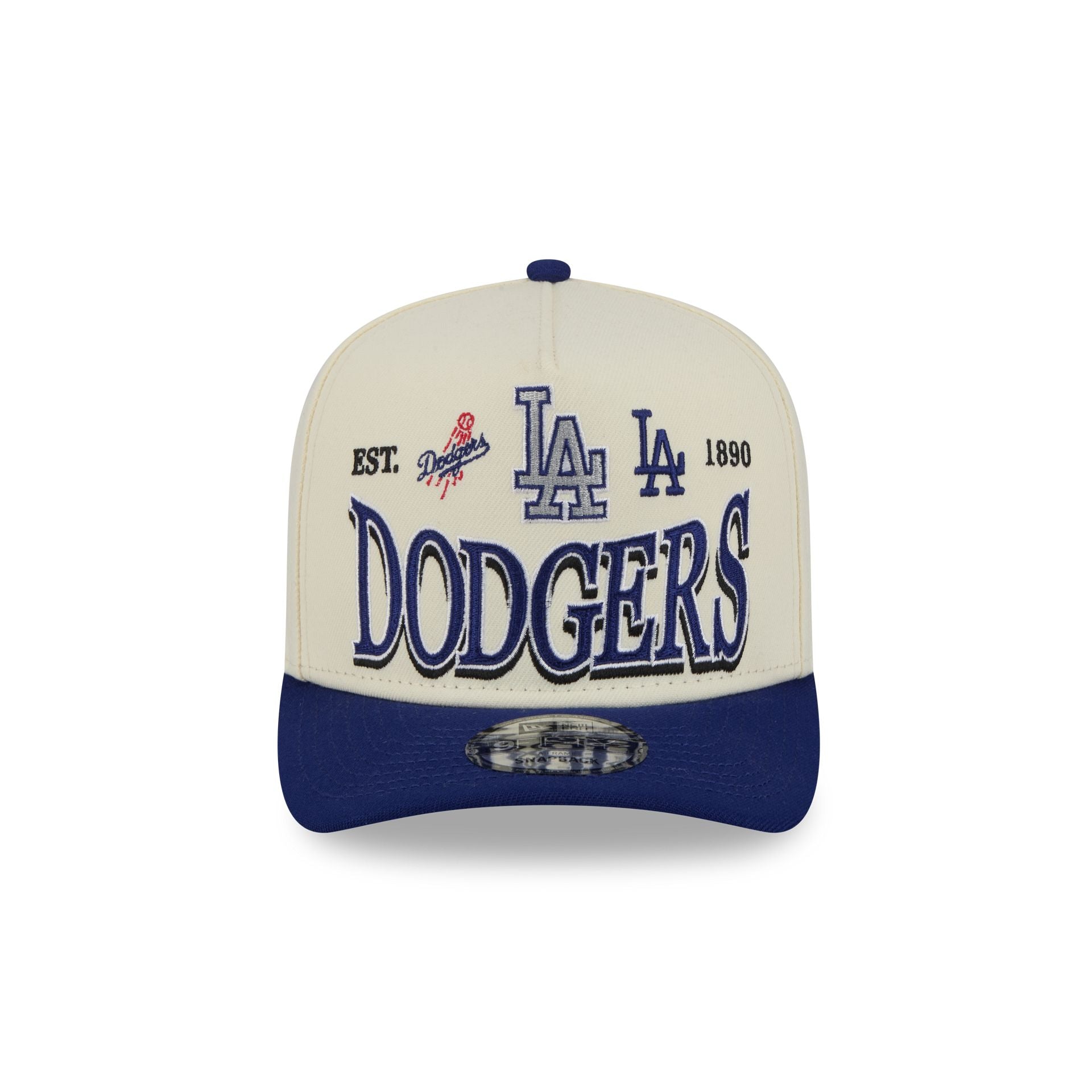 Alternative view of Los Angeles Dodgers Three Hit Chrome White 9Fifty A-Frame Snapback Hat