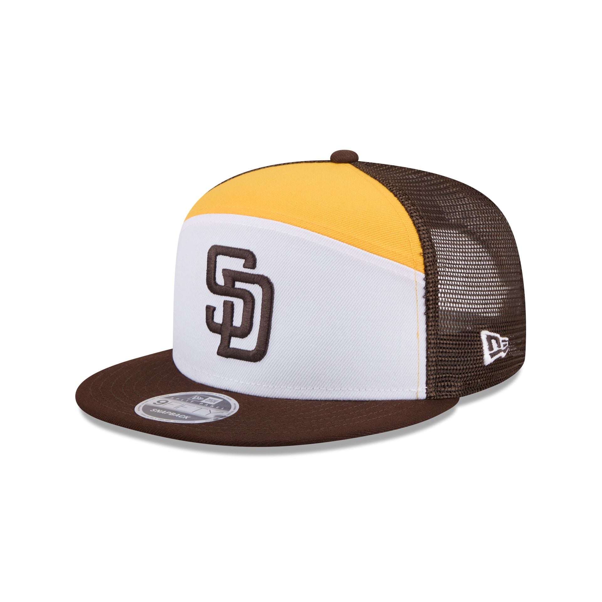San Diego Padres Block Split Panel 9Fifty Trucker Hat