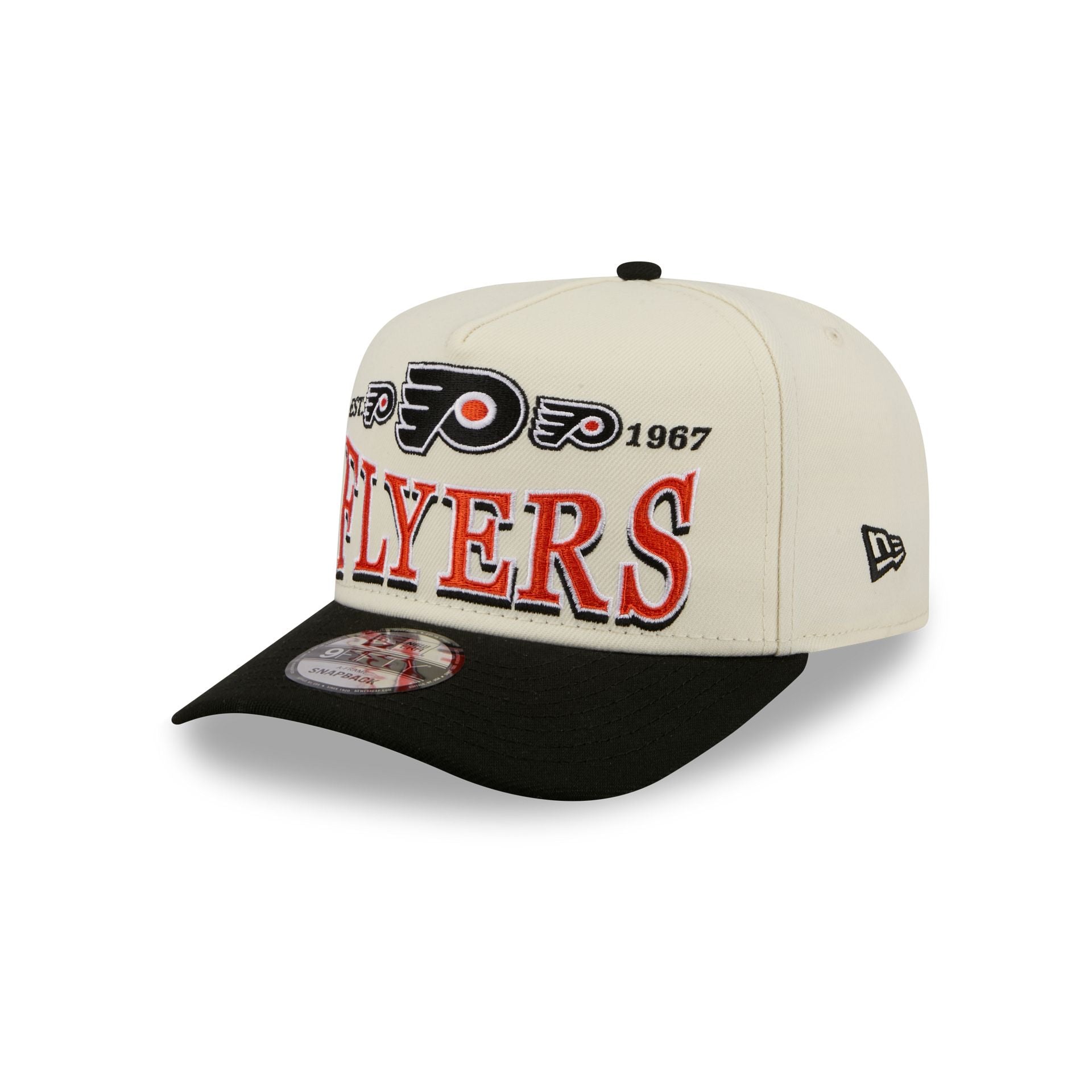 Philadelphia Flyers Three Hit Chrome White 9Fifty A-Frame Snapback Hat