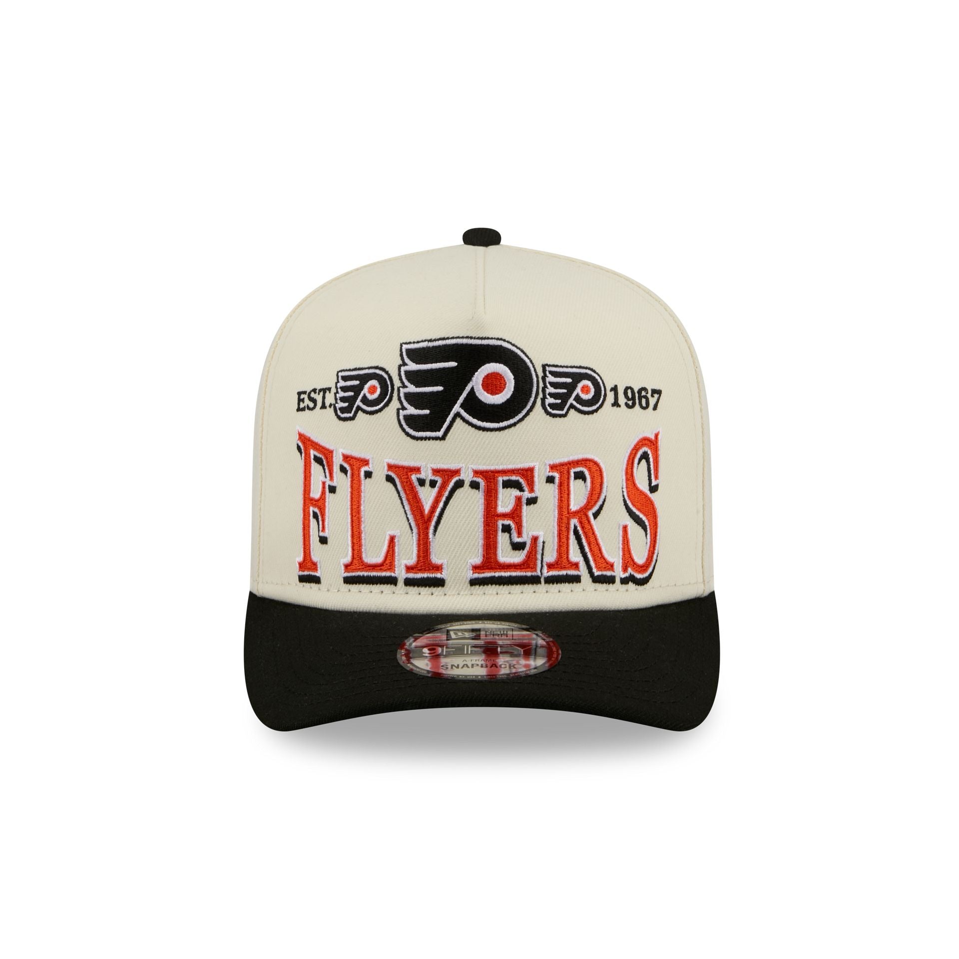 Alternative view of Philadelphia Flyers Three Hit Chrome White 9Fifty A-Frame Snapback Hat