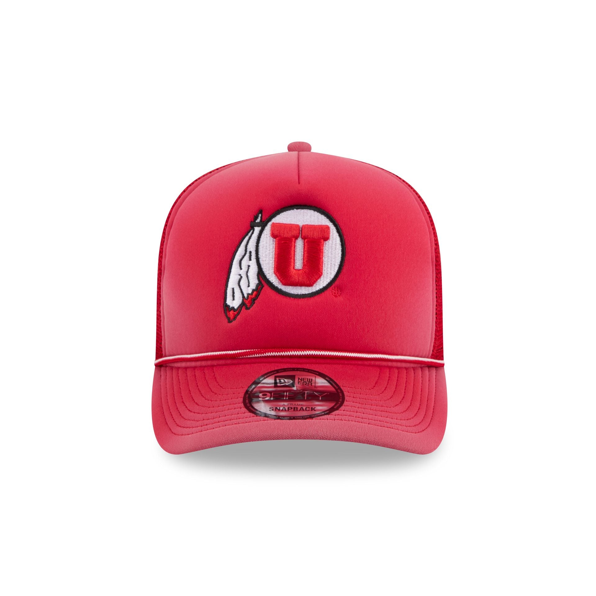 Alternative view of Utah Utes Worn 9Fifty A-Frame Trucker Hat