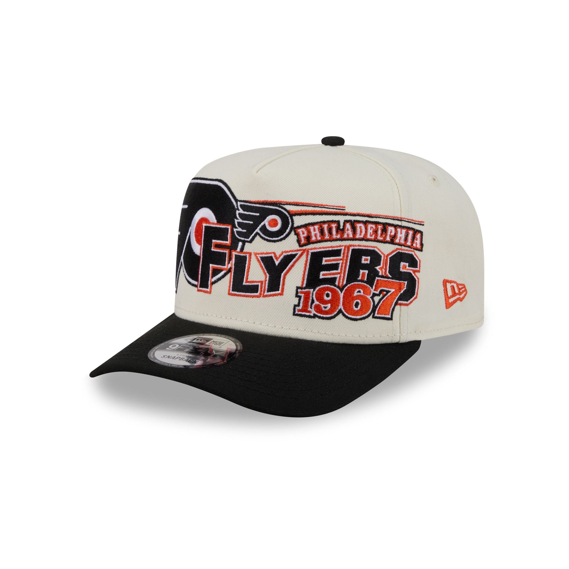 Philadelphia Flyers Chrome White Classic 9Fifty A-Frame Snapback Hat