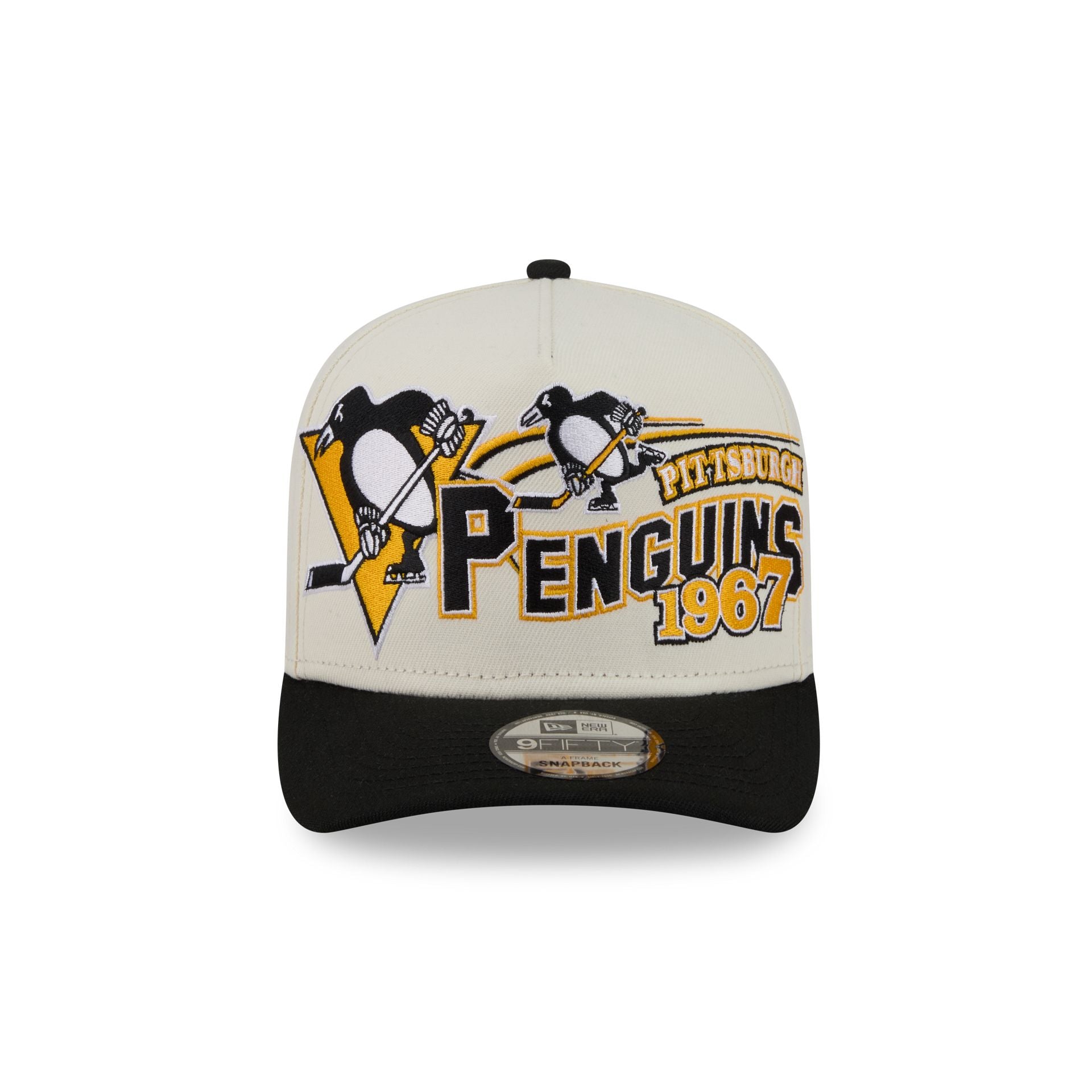Alternative view of Pittsburgh Penguins Chrome White Classic 9Fifty A-Frame Snapback Hat