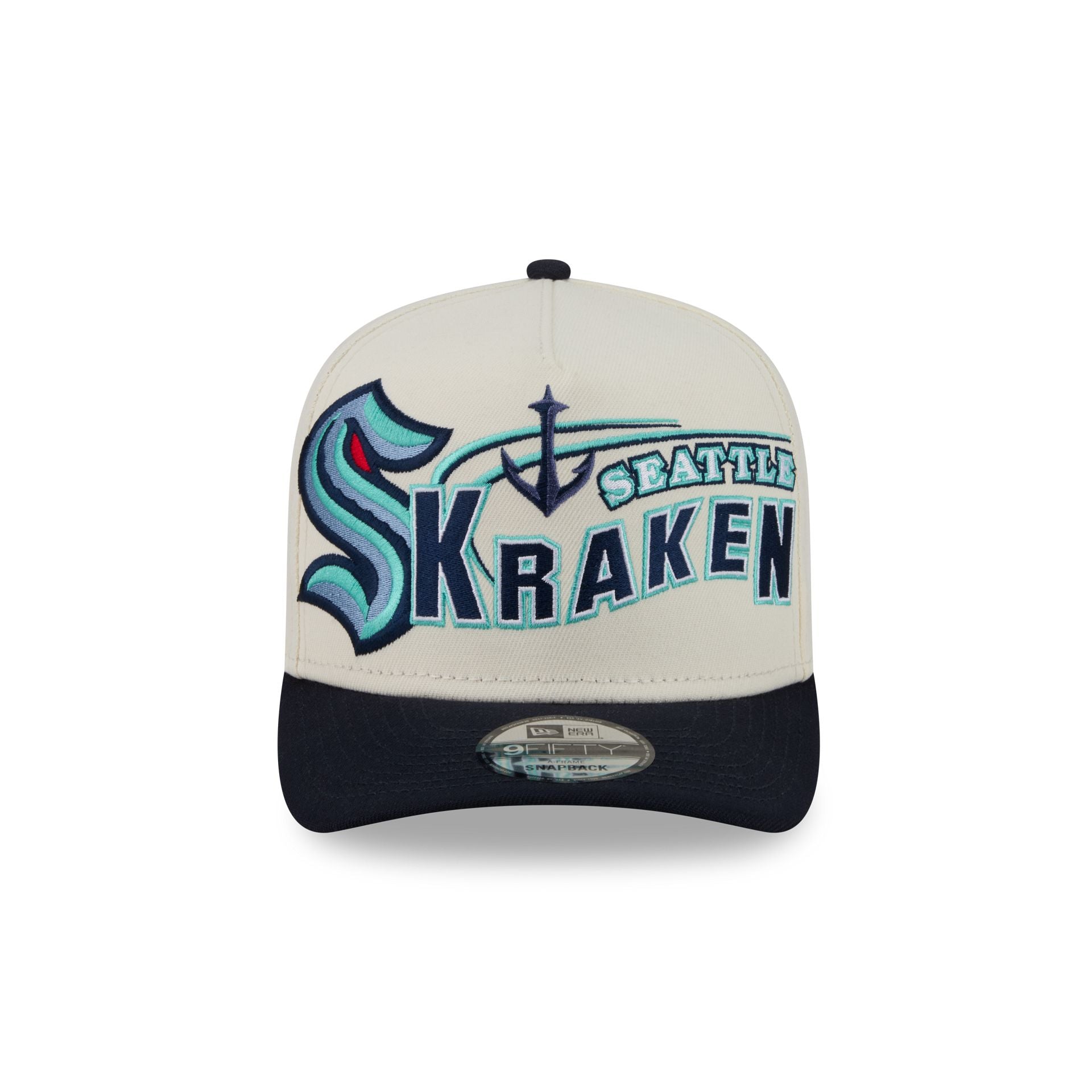 Alternative view of Seattle Kraken Chrome White Classic 9Fifty A-Frame Snapback Hat