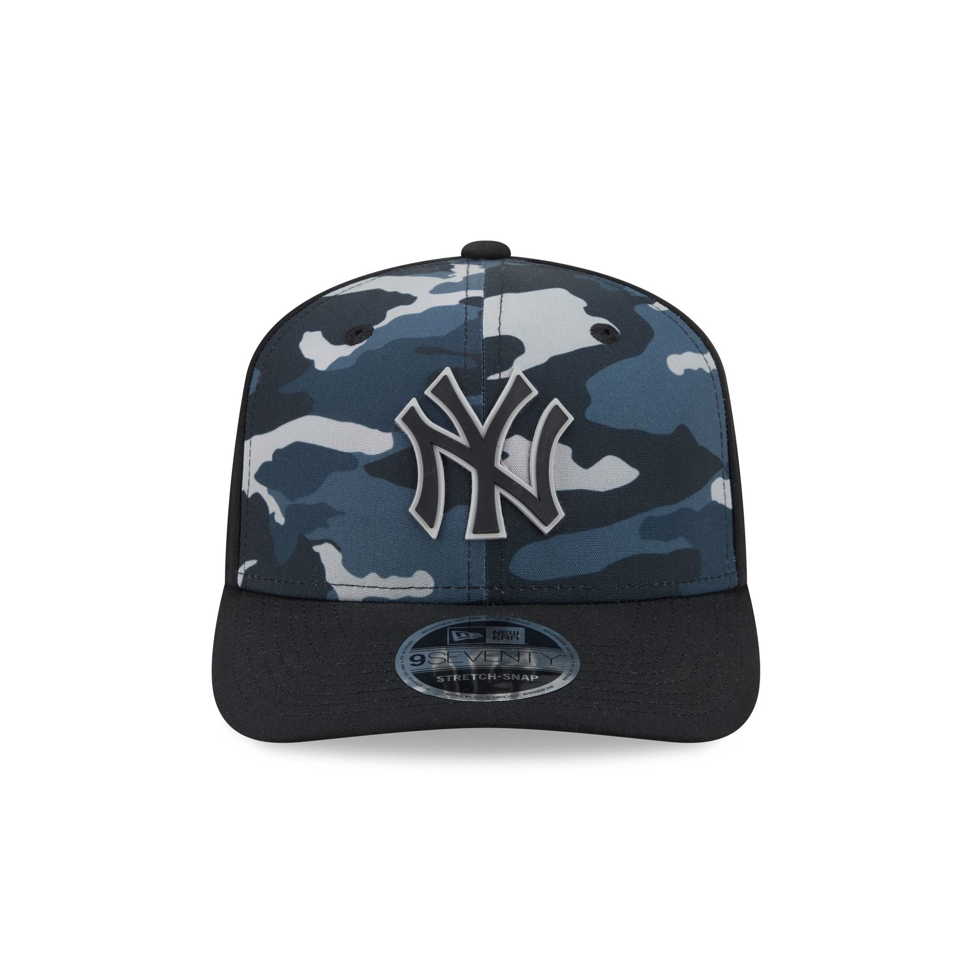 New York Yankees Black Camo Performance 9Seventy Stretch-Snap Hat - Image 2