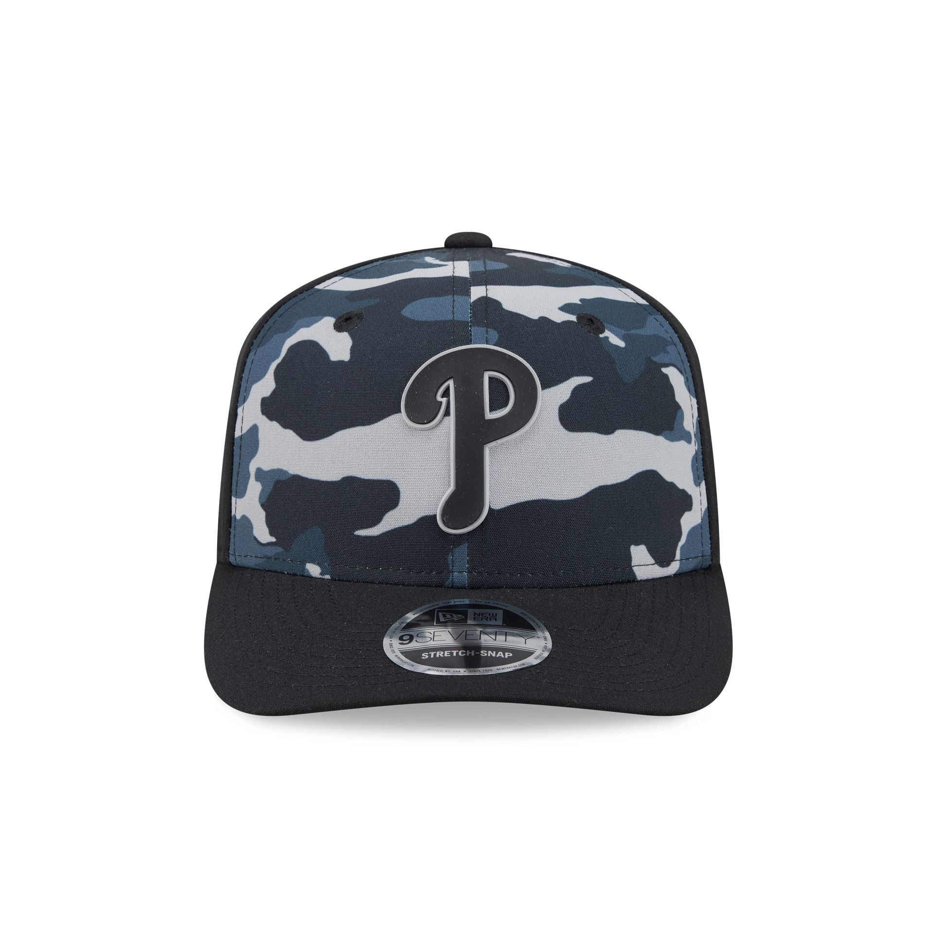 Alternative view of Philadelphia Phillies Black Camo Performance 9Seventy Stretch-Snap Hat