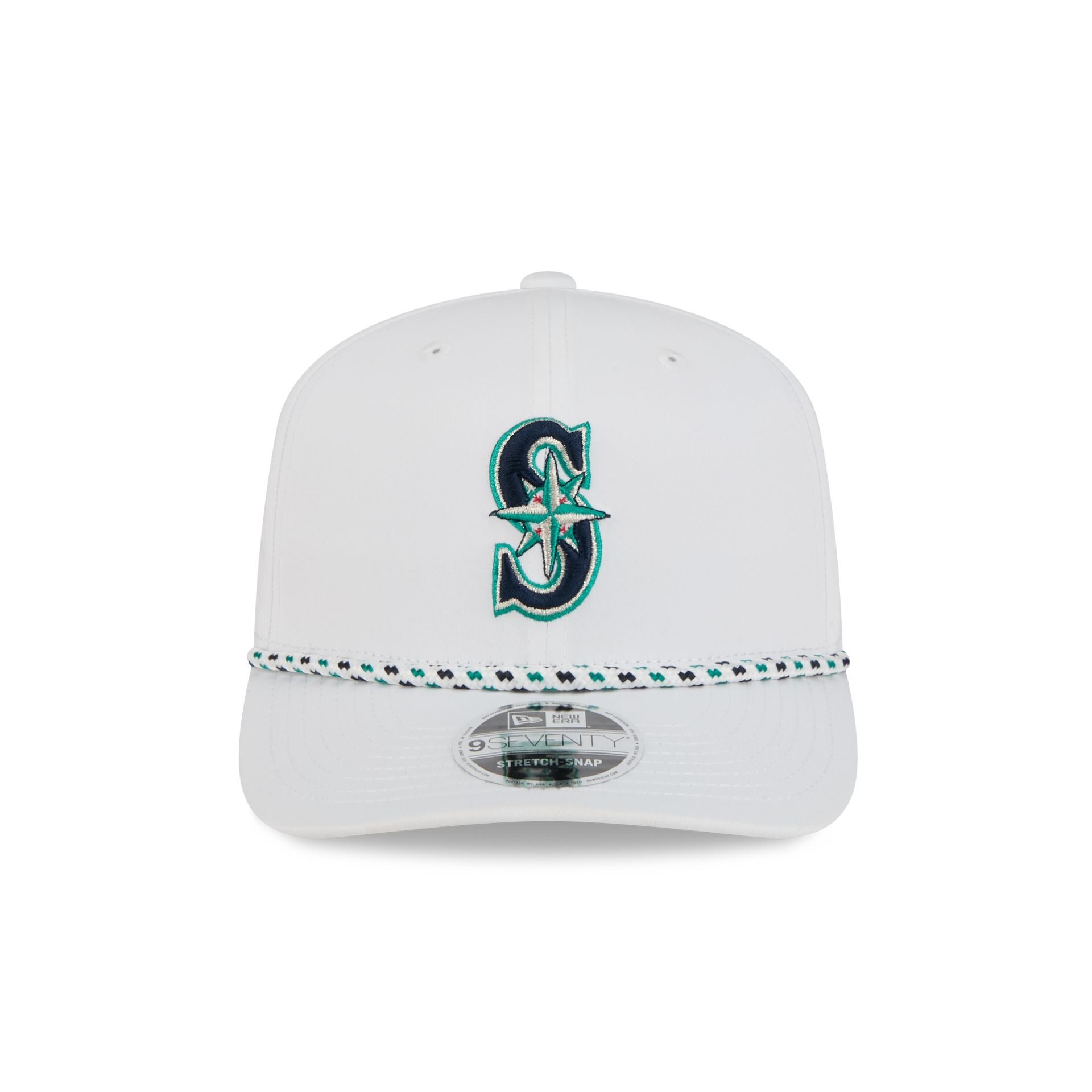 Alternative view of Seattle Mariners Optic White Performance Rope 9Seventy Stretch-Snap Hat