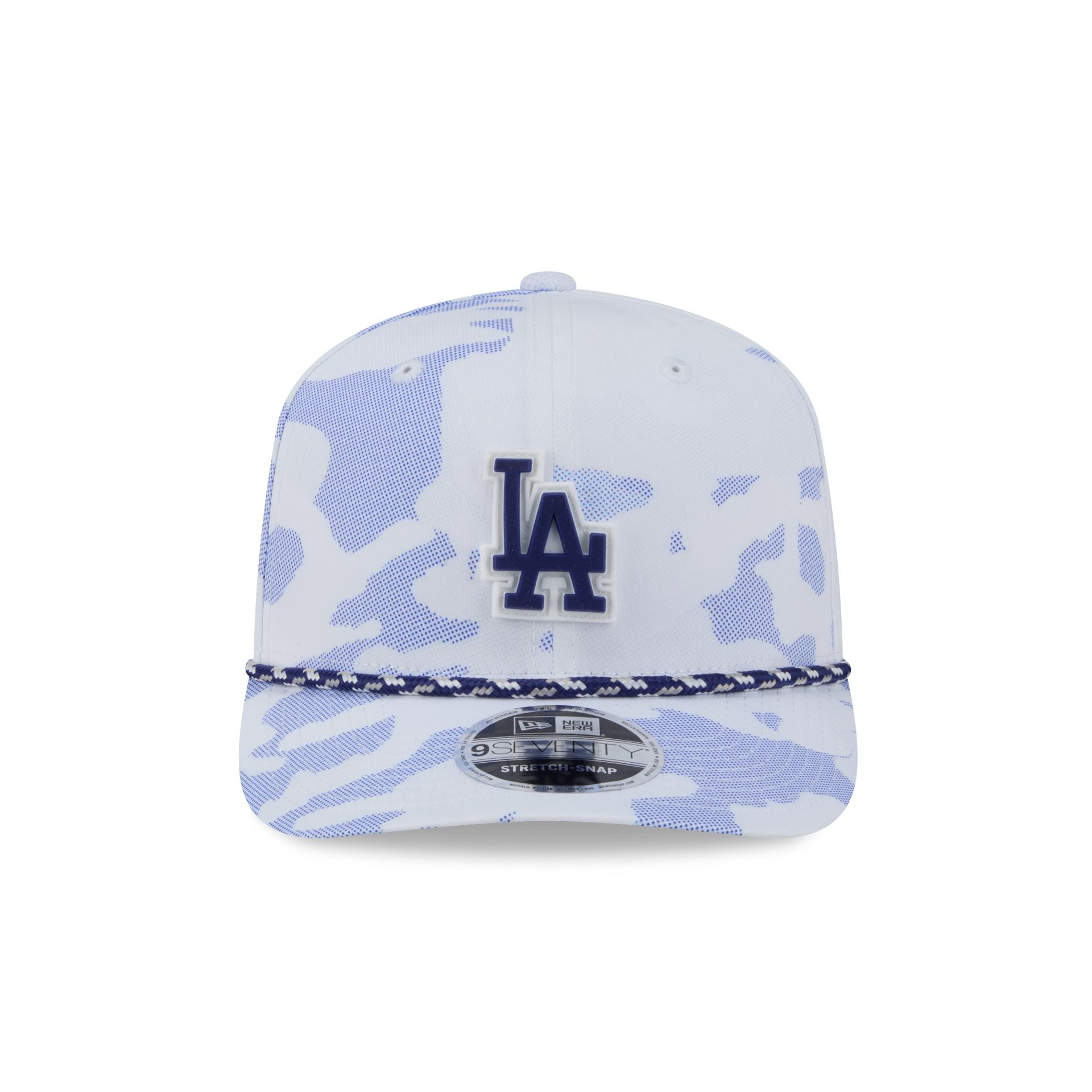 Alternative view of Los Angeles Dodgers White Camo Performance Rope 9Seventy Stretch-Snap Hat