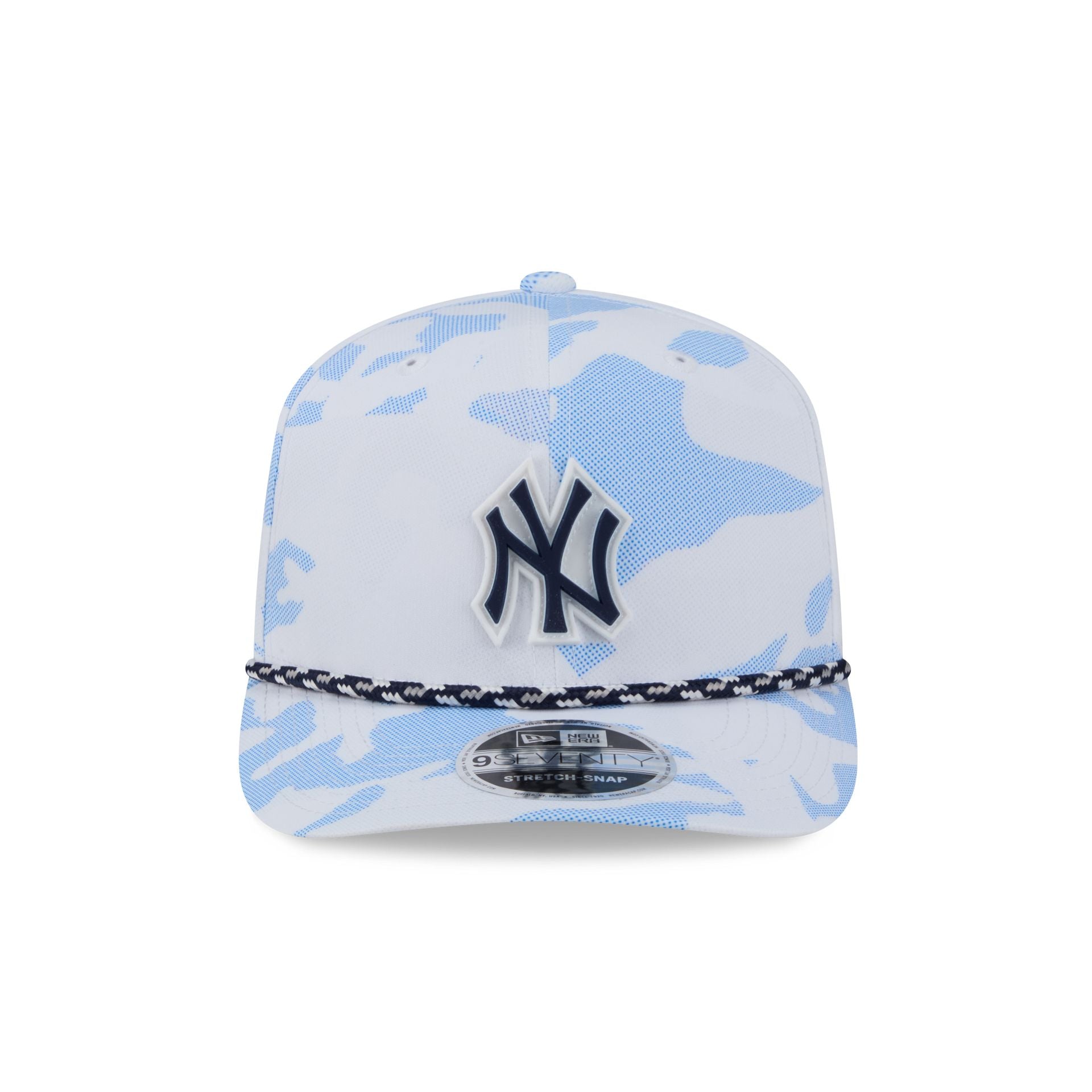 Alternative view of New York Yankees White Camo Performance Rope 9Seventy Stretch-Snap Hat