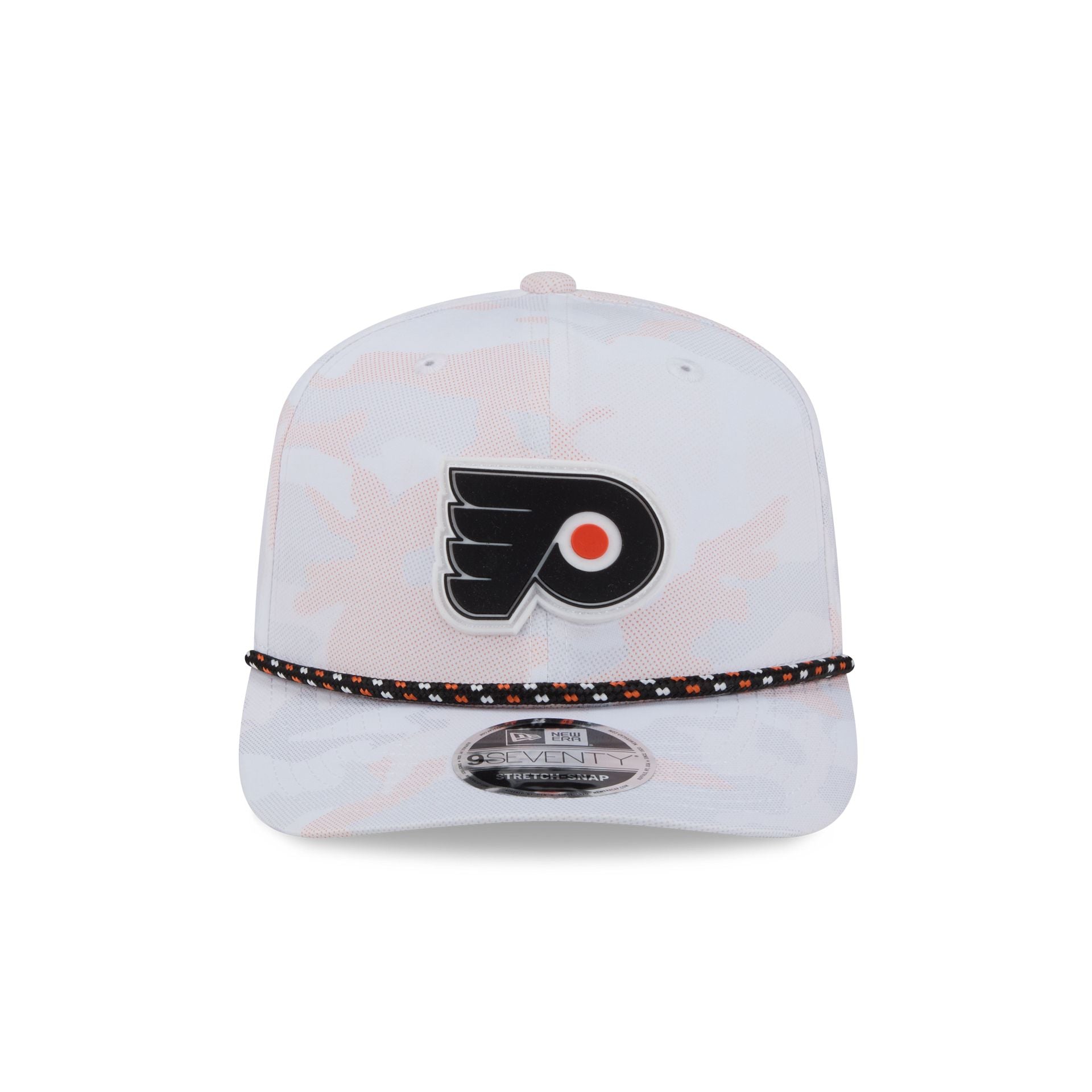 Alternative view of Philadelphia Flyers White Camo Performance Rope 9Seventy Stretch-Snap Hat
