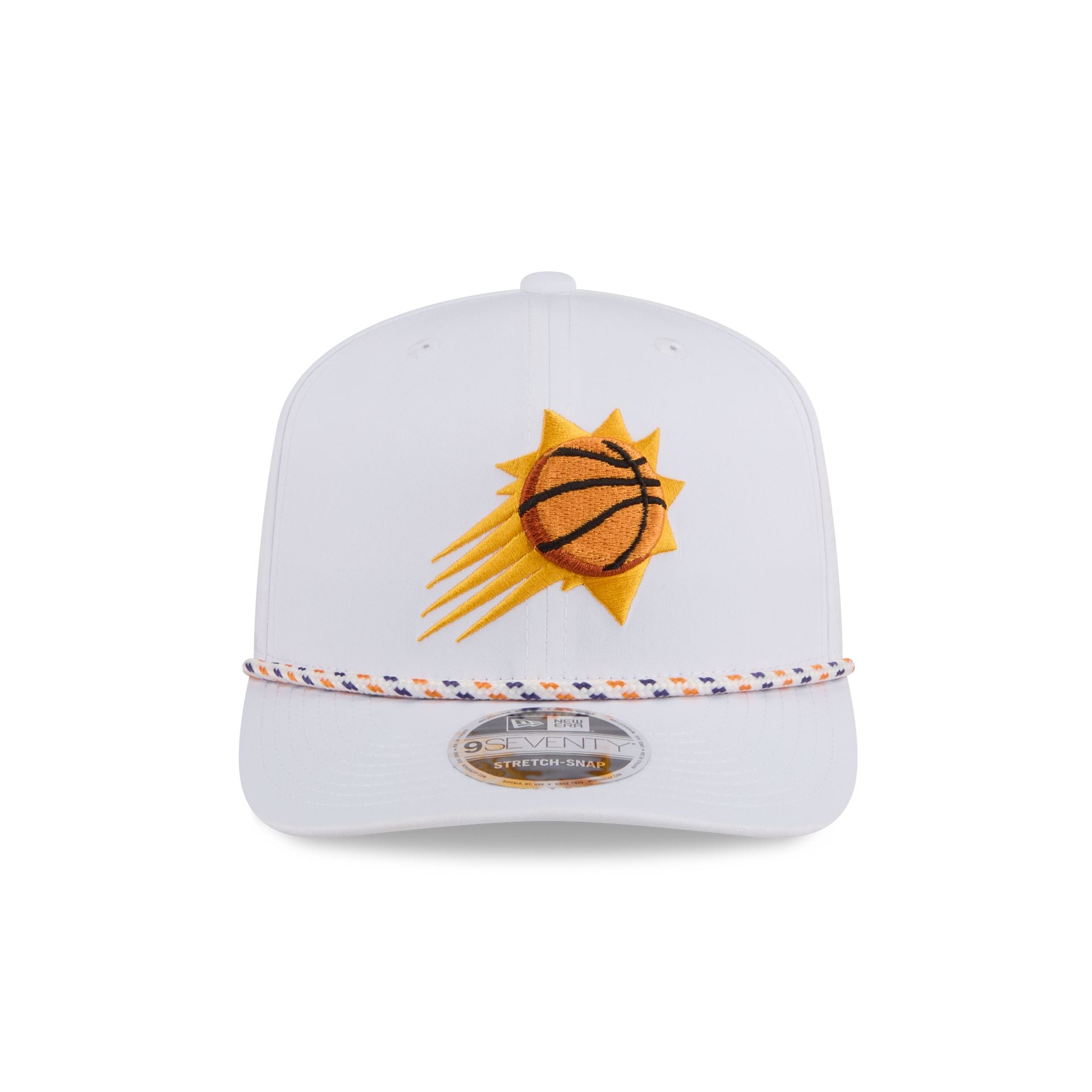 Alternative view of Phoenix Suns Optic White Performance Rope 9Seventy Stretch-Snap Hat