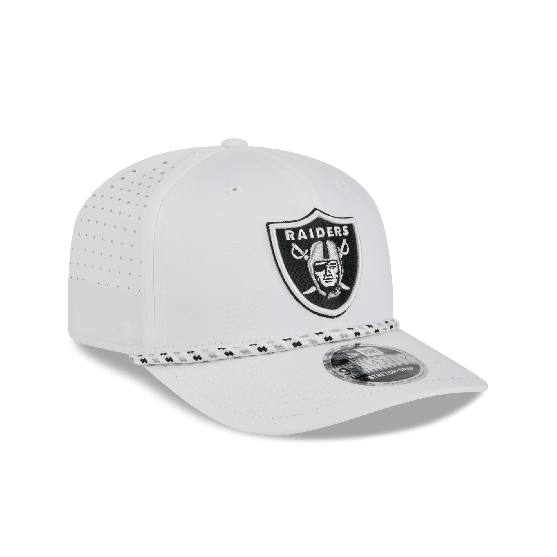 Las Vegas Raiders Optic White Performance Rope 9Seventy Stretch-Snap Hat - Image 3