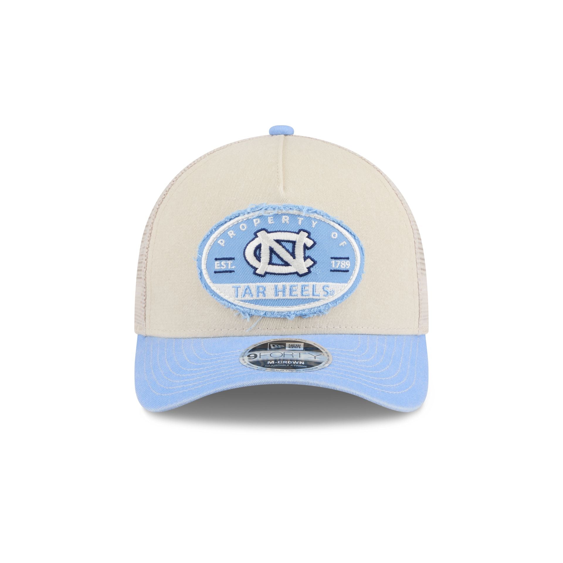 North Carolina Tar Heels Frayed 9Forty M-Crown A-Frame Trucker Hat - Image 2