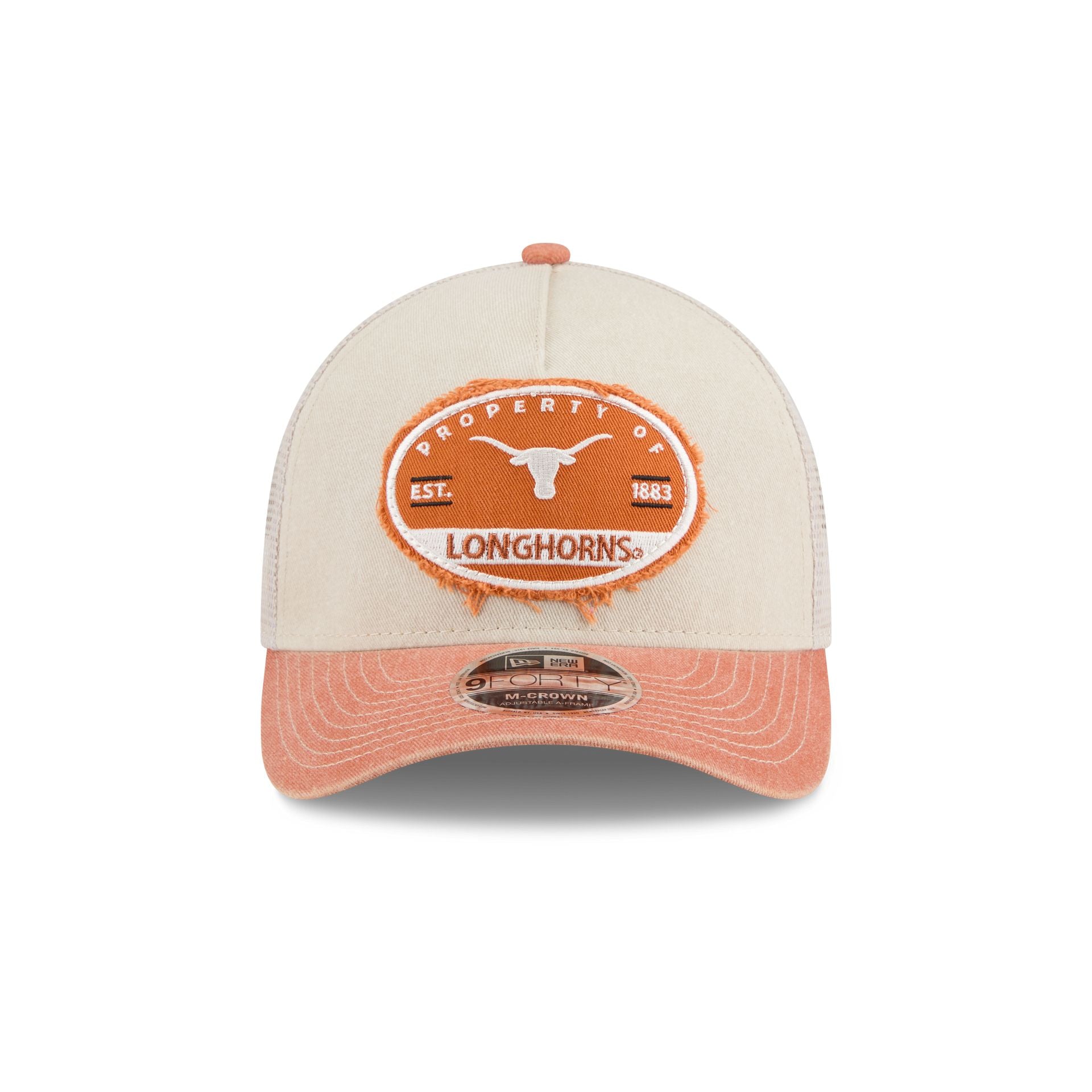 Alternative view of Texas Longhorns Frayed 9Forty M-Crown A-Frame Trucker Hat