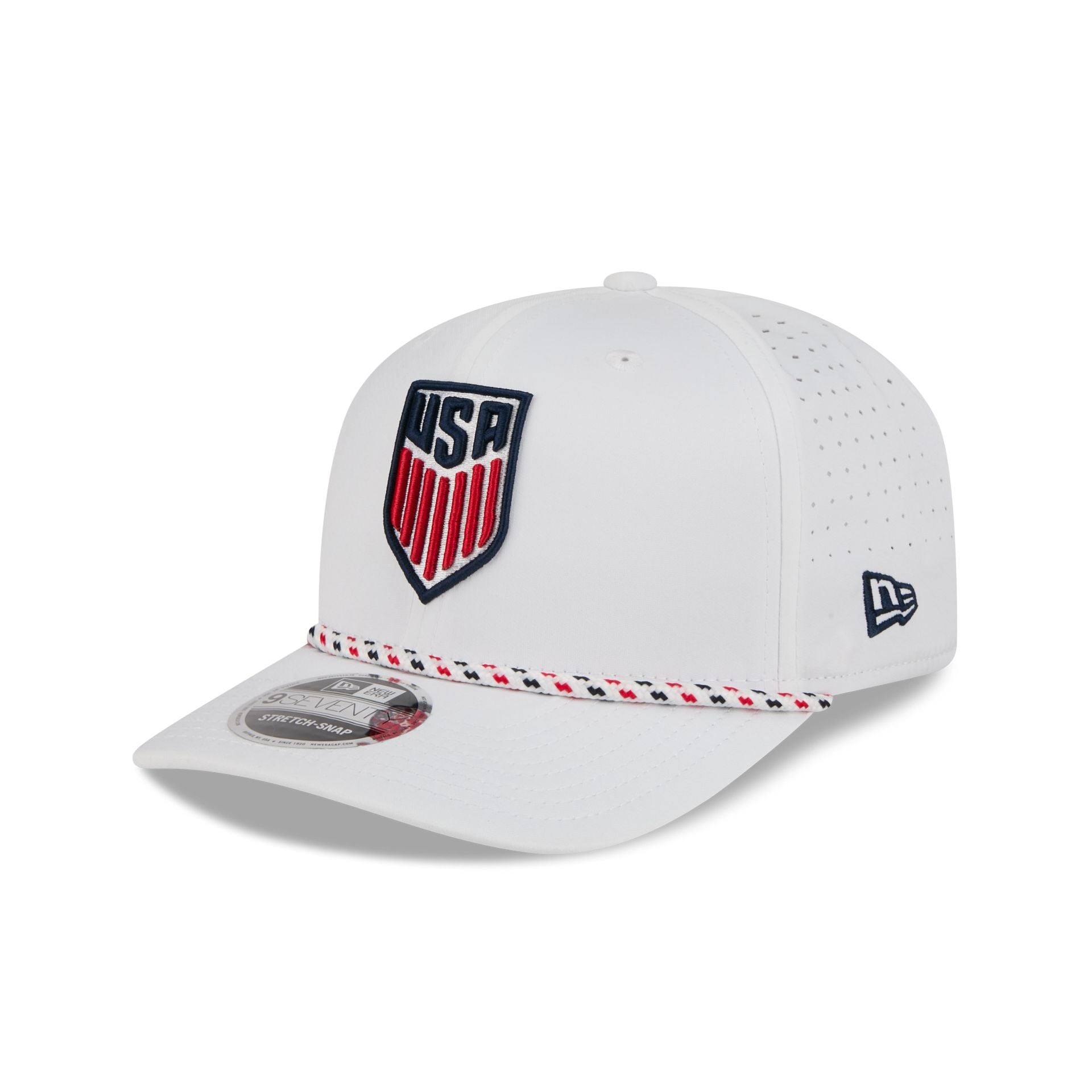 Us Soccer Men's National Team Optic White Performance Rope 9Seventy Stretch-Snap Hat
