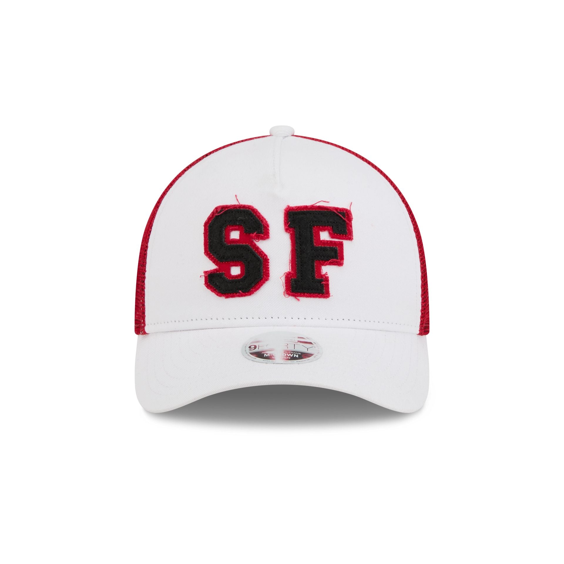 Alternative view of San Francisco 49Ers Optic White Felt Logo Women's 9Forty M-Crown A-Frame Trucker Hat
