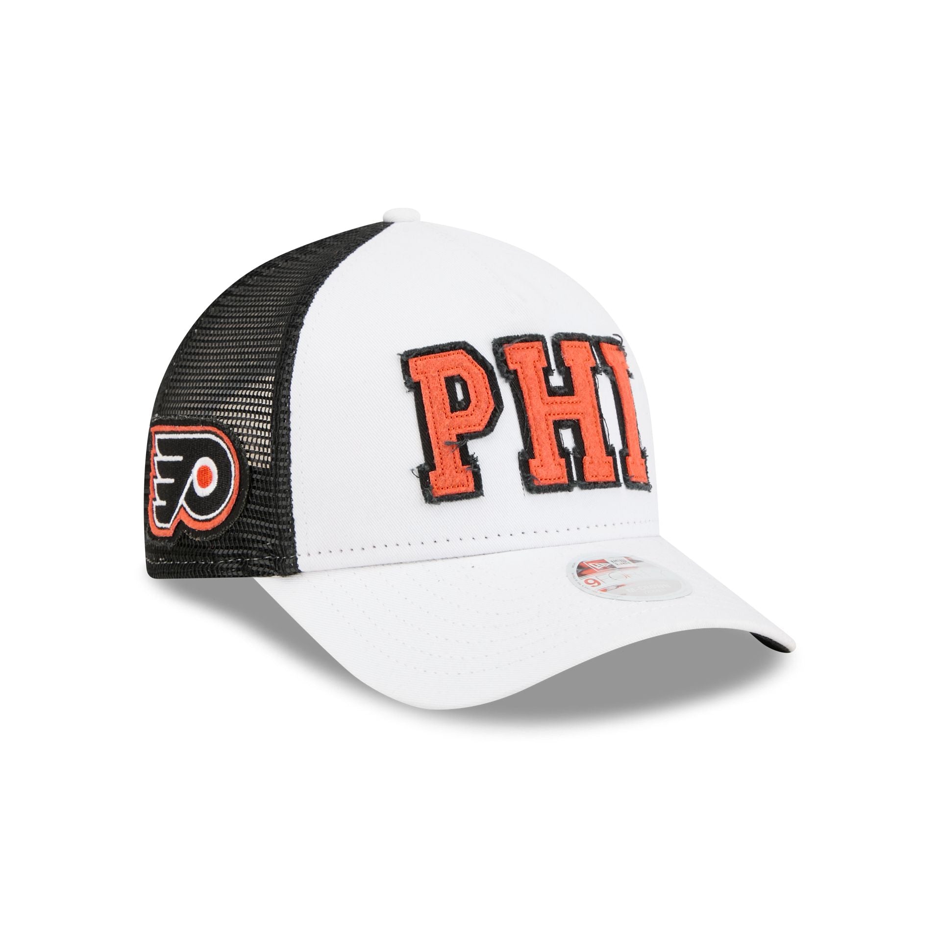 Philadelphia Flyers Optic White Felt Logo Women's 9Forty M-Crown A-Frame Trucker Hat