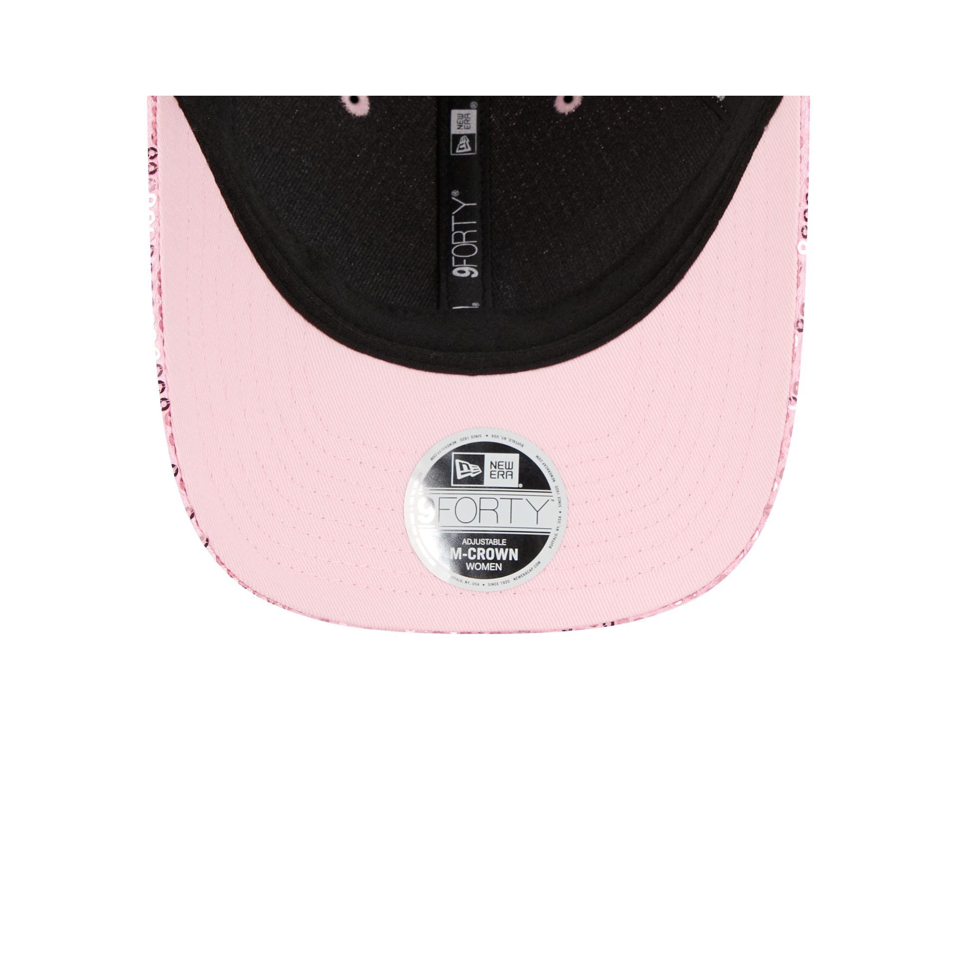 Los Angeles Dodgers Sequin Pink Women's 9Forty M-Crown Snapback Hat - Image 7