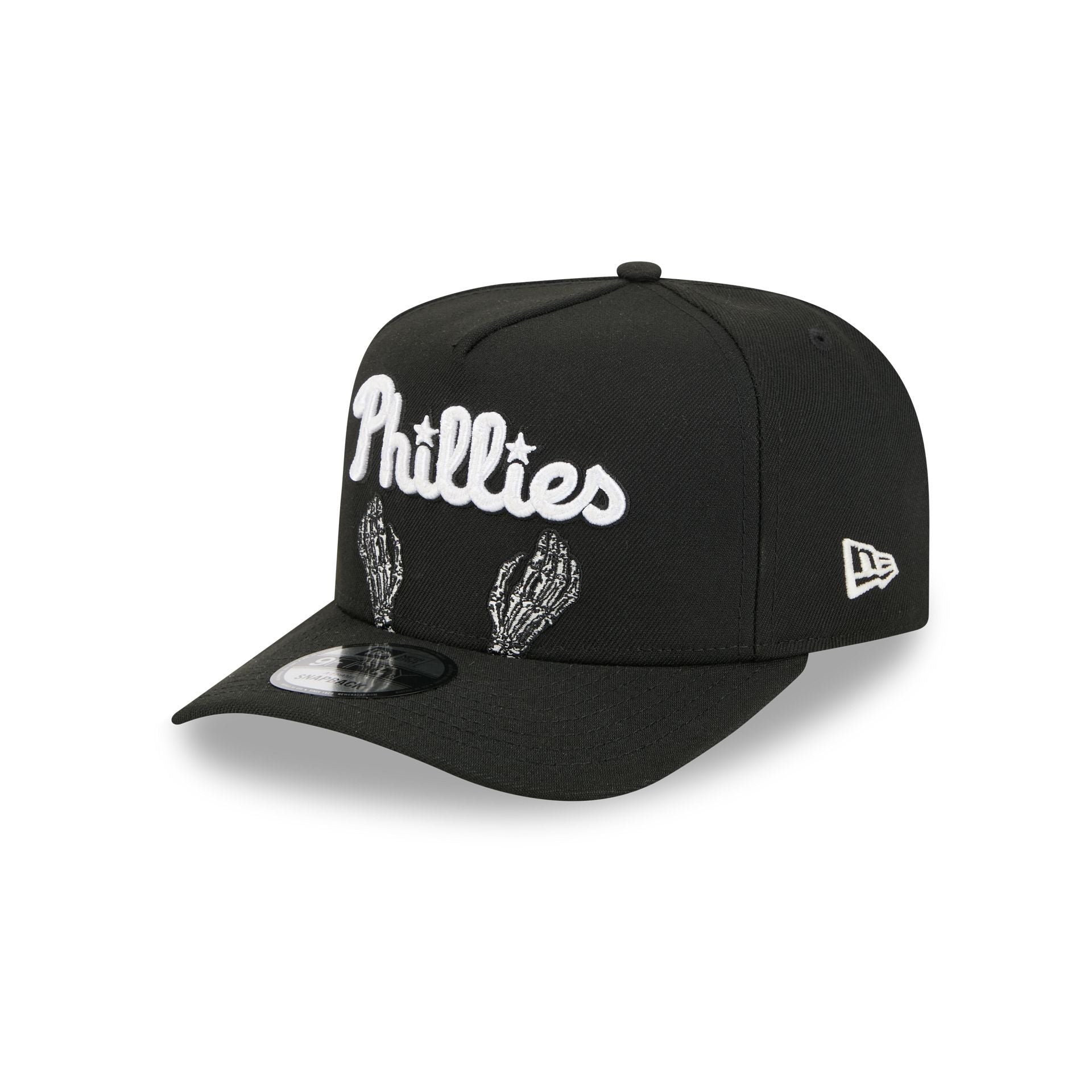Philadelphia Phillies Skeletal Script 9Fifty A-Frame Snapback Hat