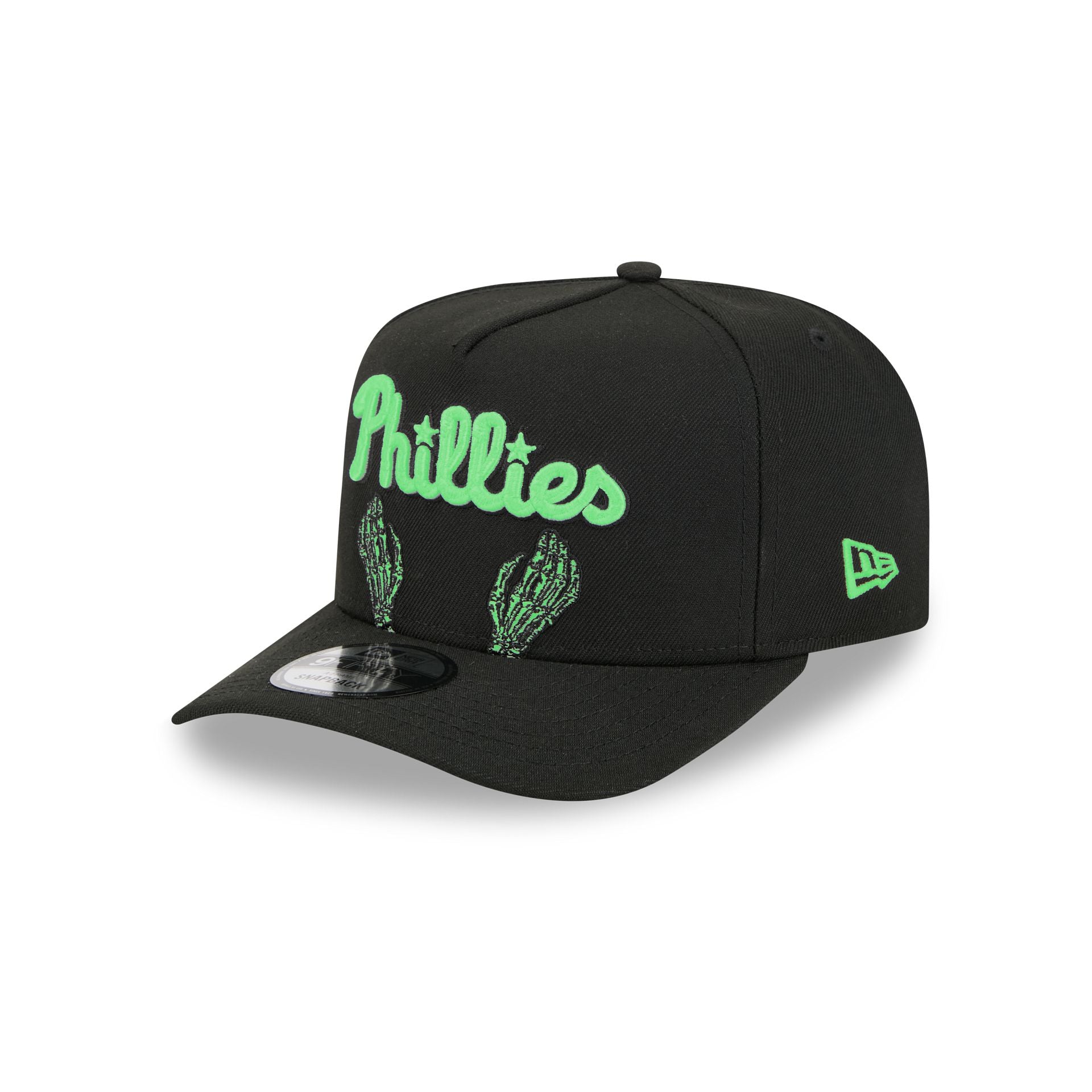 Alternative view of Philadelphia Phillies Skeletal Script 9Fifty A-Frame Snapback Hat