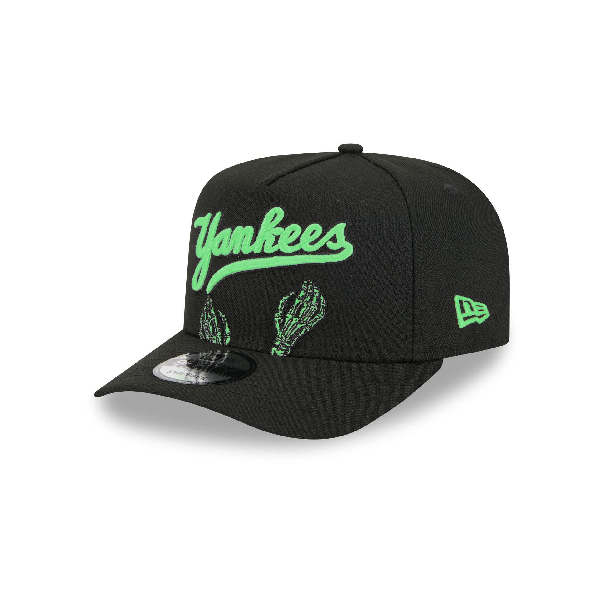 Alternative view of New York Yankees Skeletal Script 9Fifty A-Frame Snapback Hat