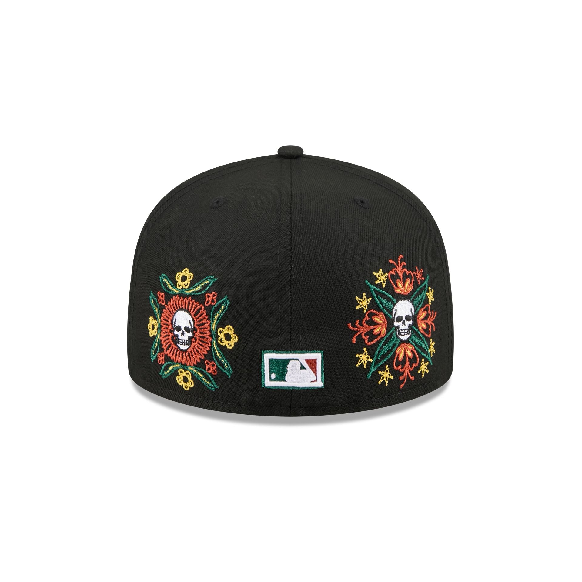 Miami Marlins Day Of The Dead Skull & Flowers 59Fifty Fitted Hat - Image 6