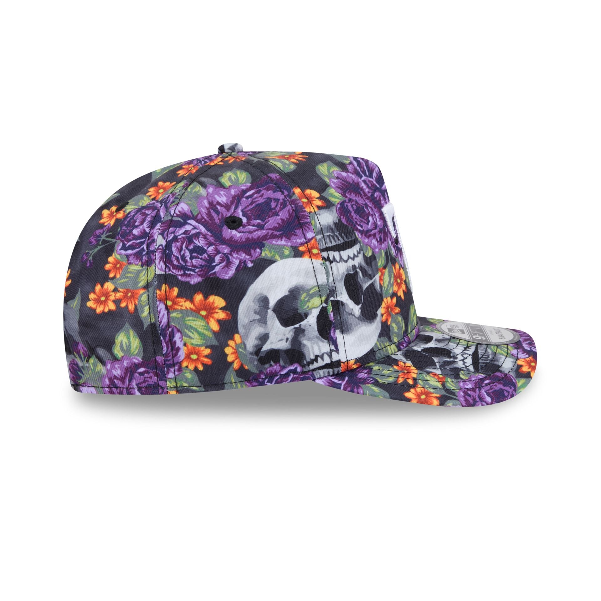 Texas Rangers Day Of The Dead Skull & Roses 9Fifty A-Frame Snapback - Image 5
