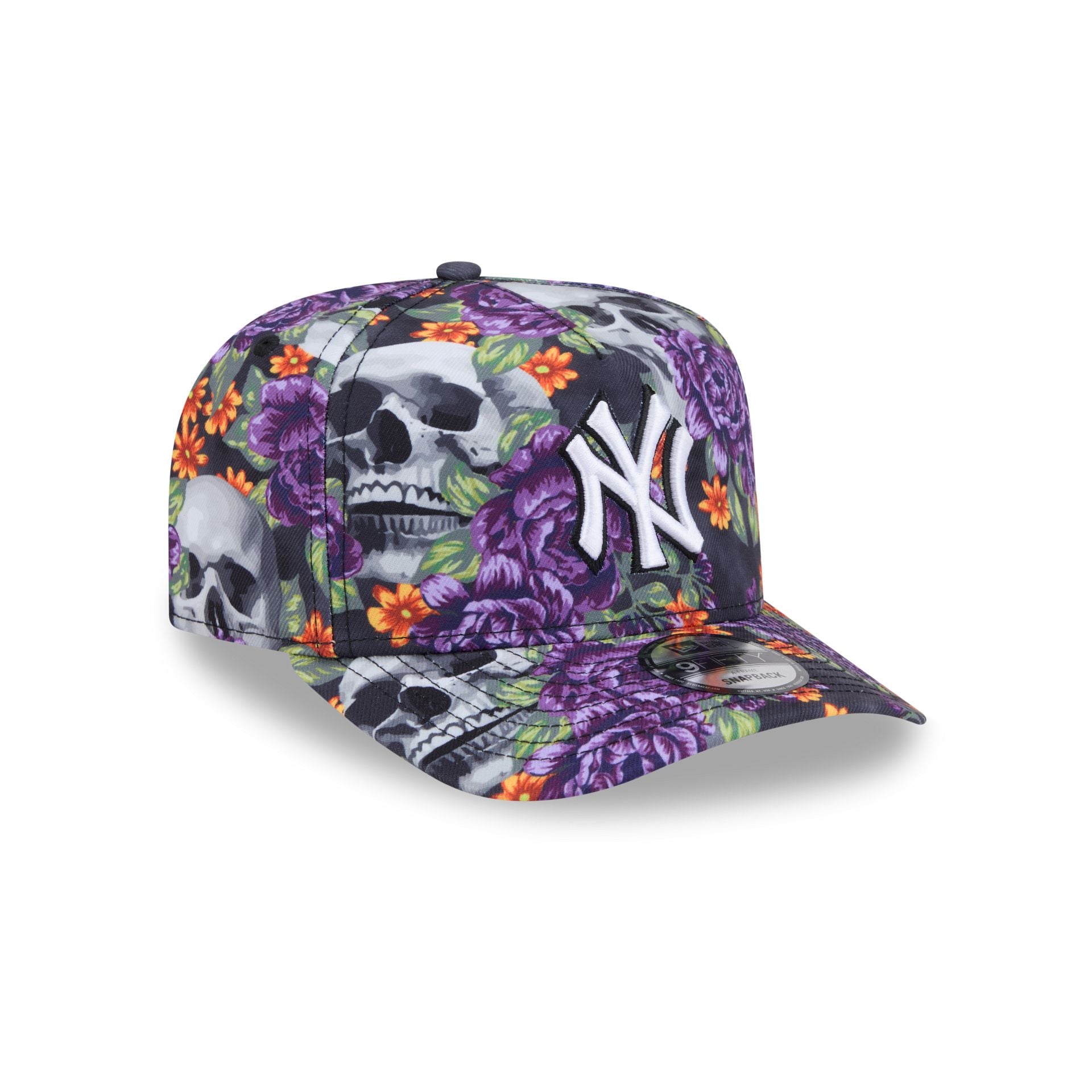 New York Yankees Day Of The Dead Skull & Roses 9Fifty A-Frame Snapback - Image 3