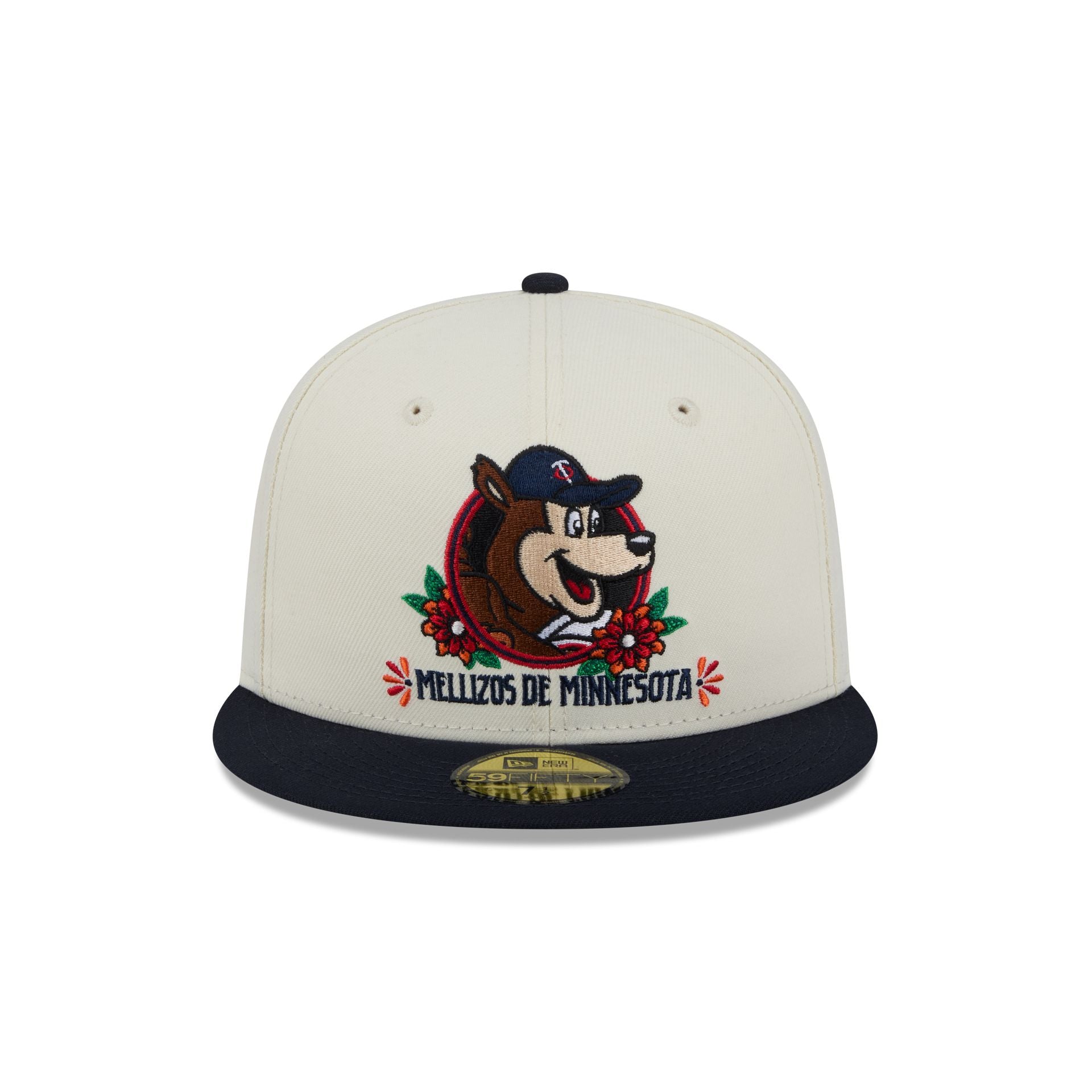 Alternative view of Minnesota Twins Day Of The Dead Sugar Skull Mascot 59Fifty Fitted Hat